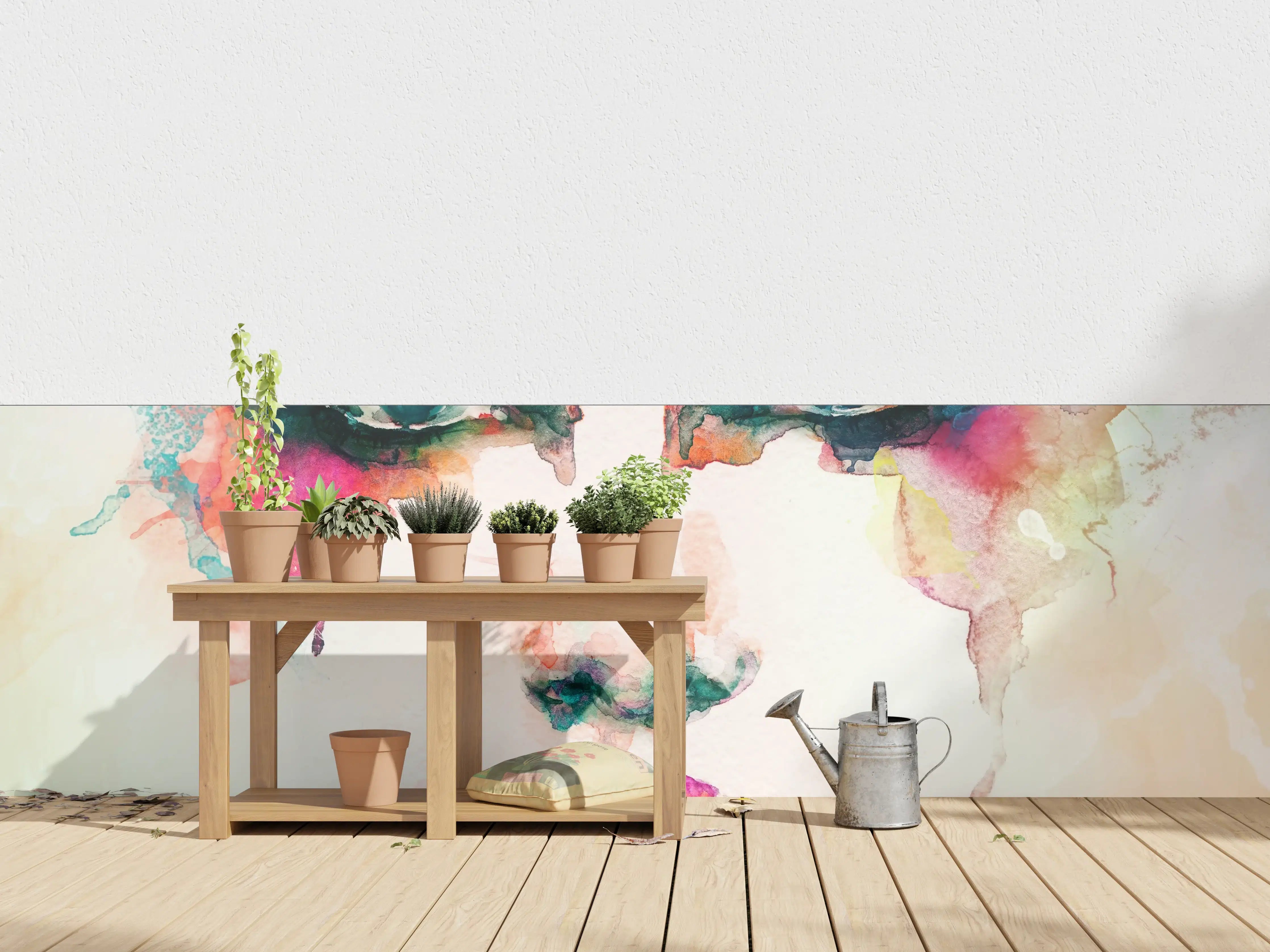 Wandverkleidung außen - Aquarell Kunst Frau Gesicht
