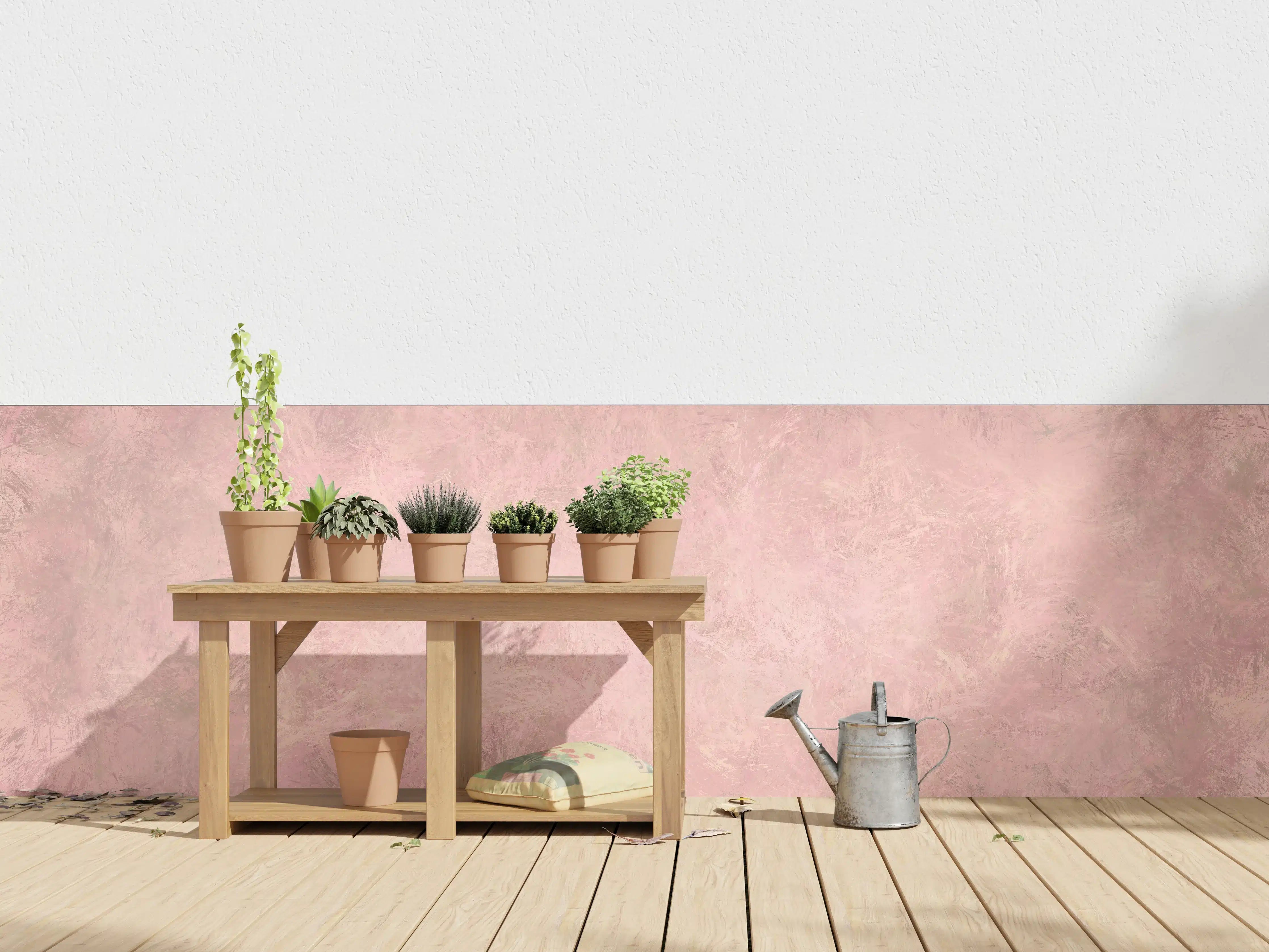 Wandverkleidung außen - Aquarell Pinselmalerei