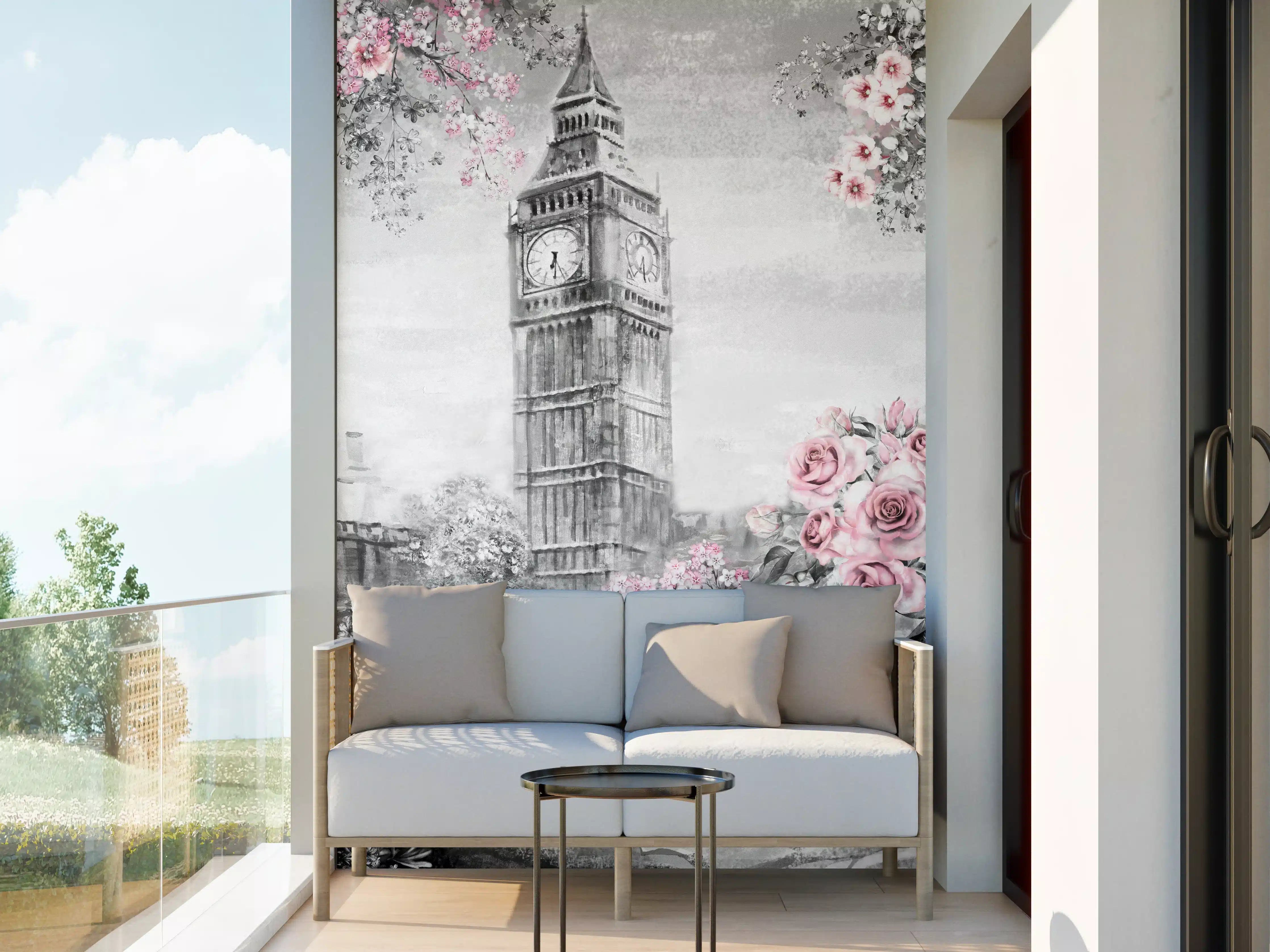 Wandverkleidung außen - Aquarell des Big Ben