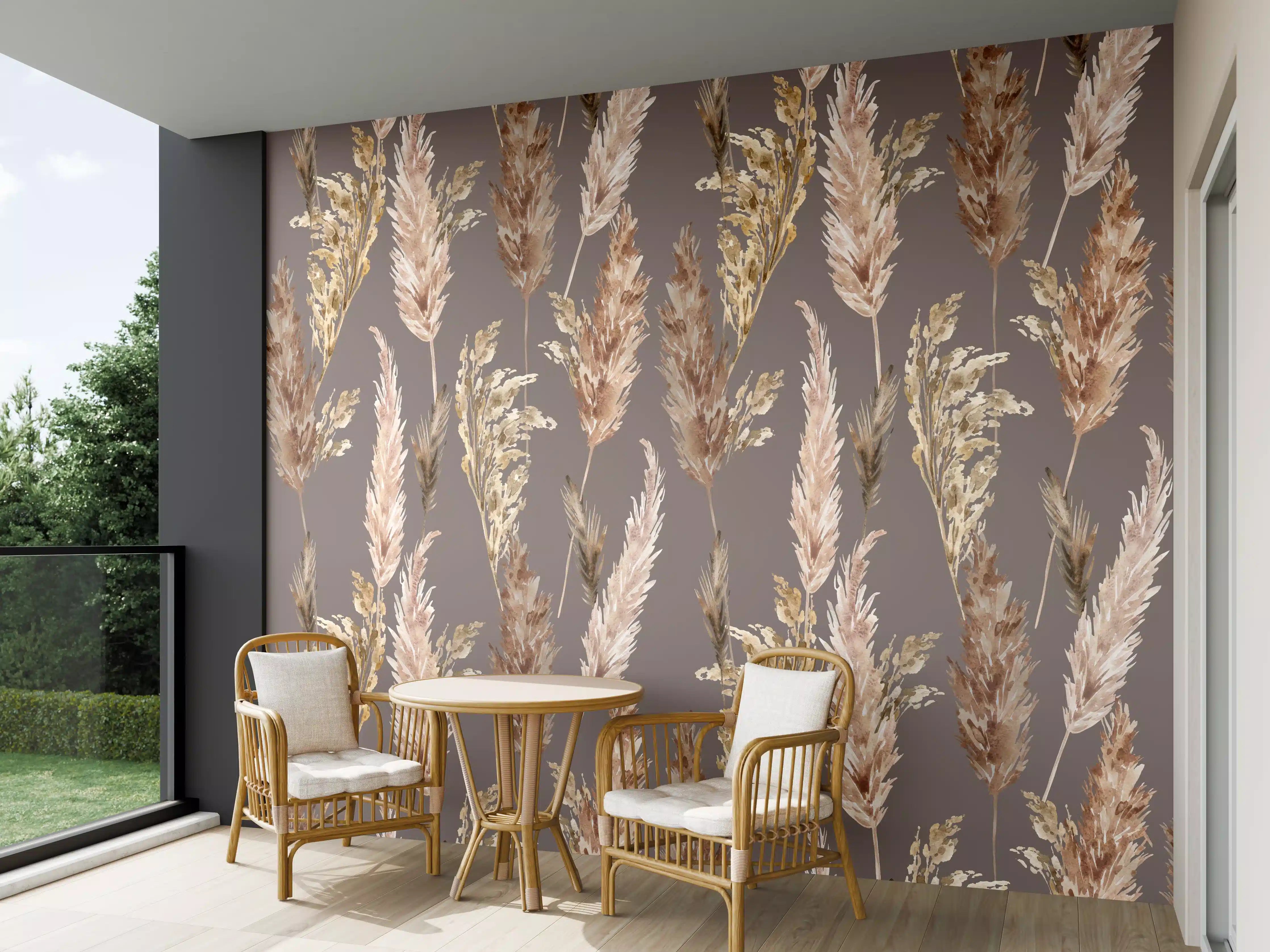 Wandverkleidung außen - Aquarell floralen Muster 