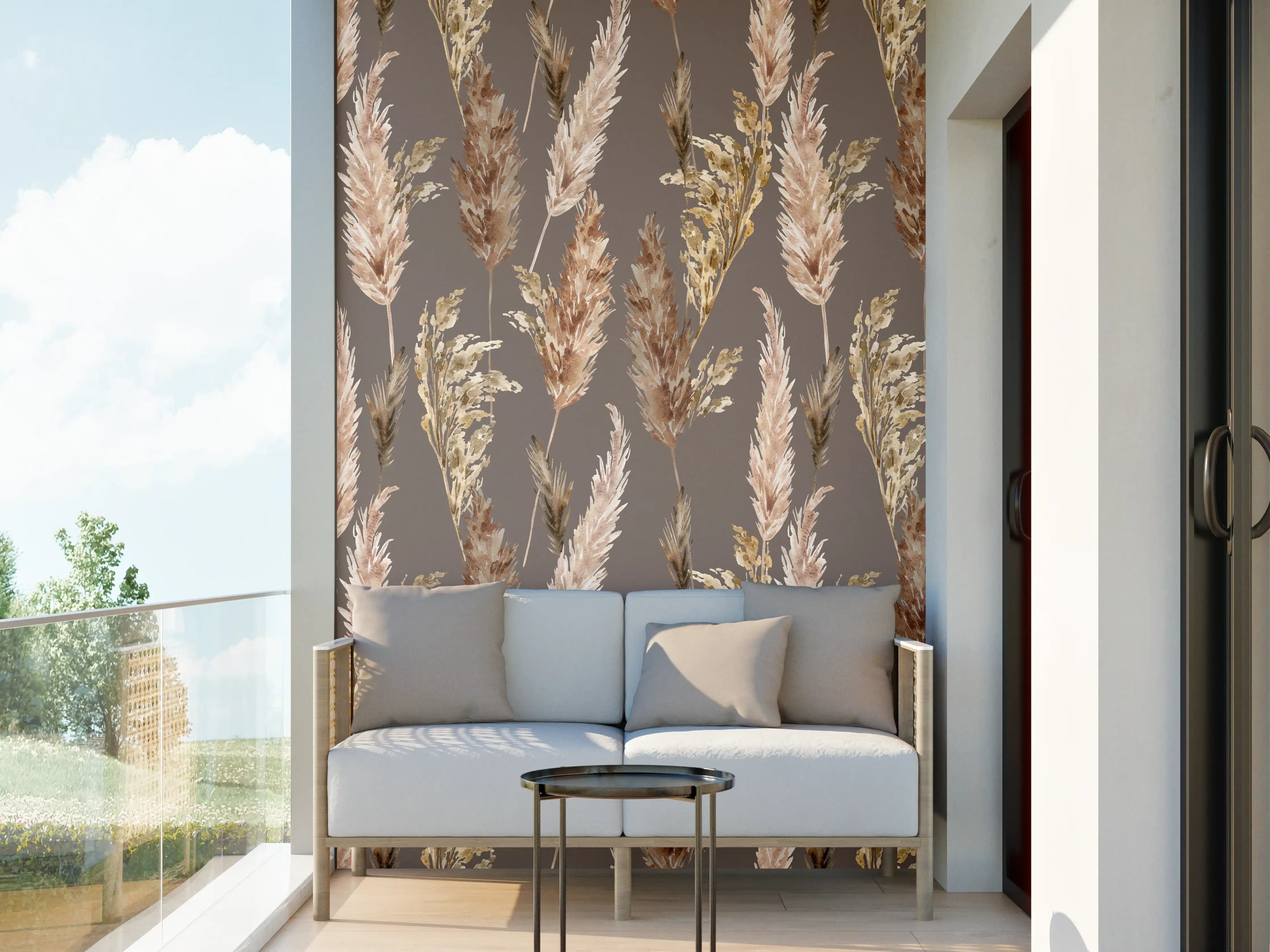 Wandverkleidung außen - Aquarell floralen Muster 