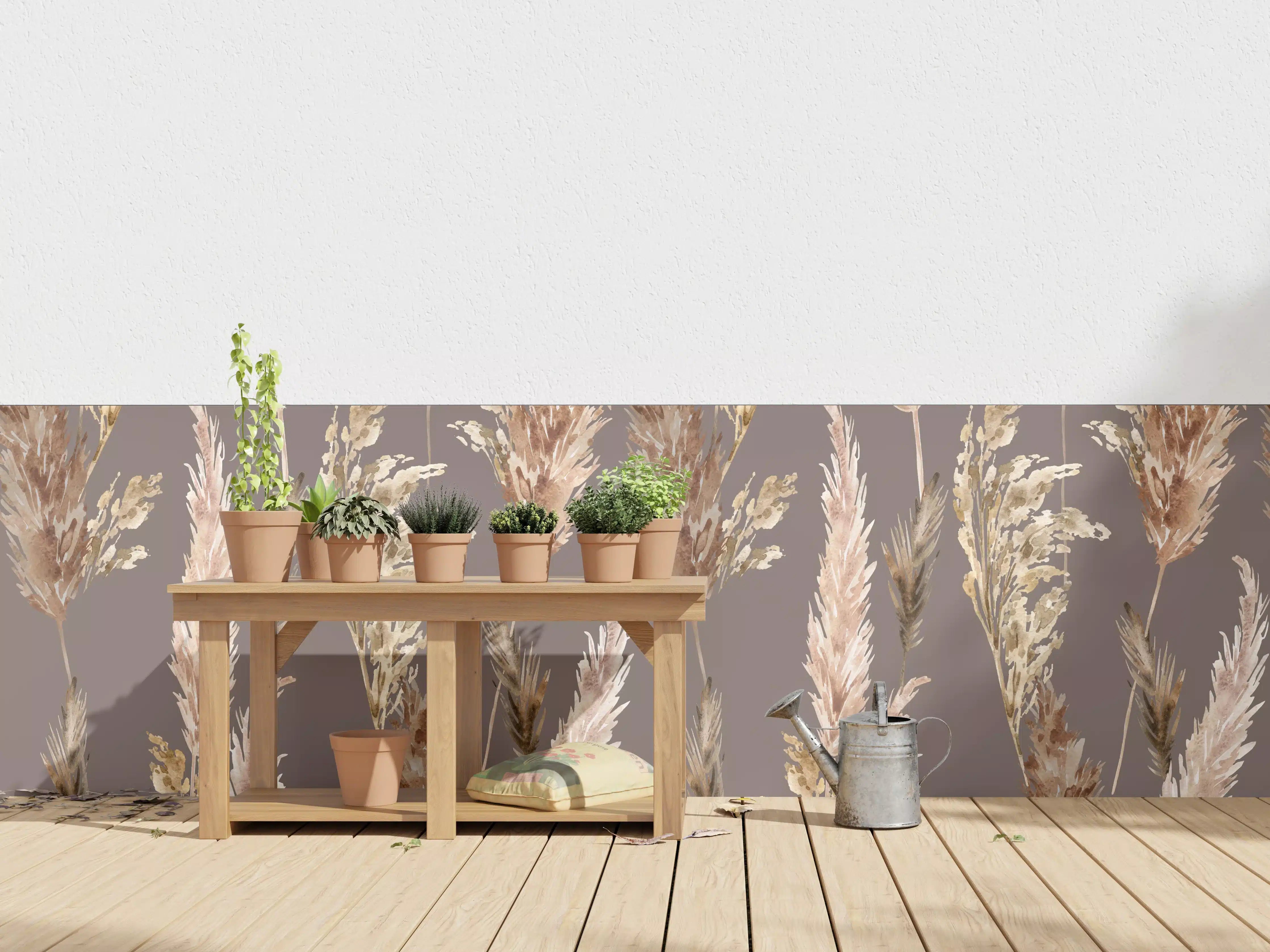 Wandverkleidung außen - Aquarell floralen Muster 