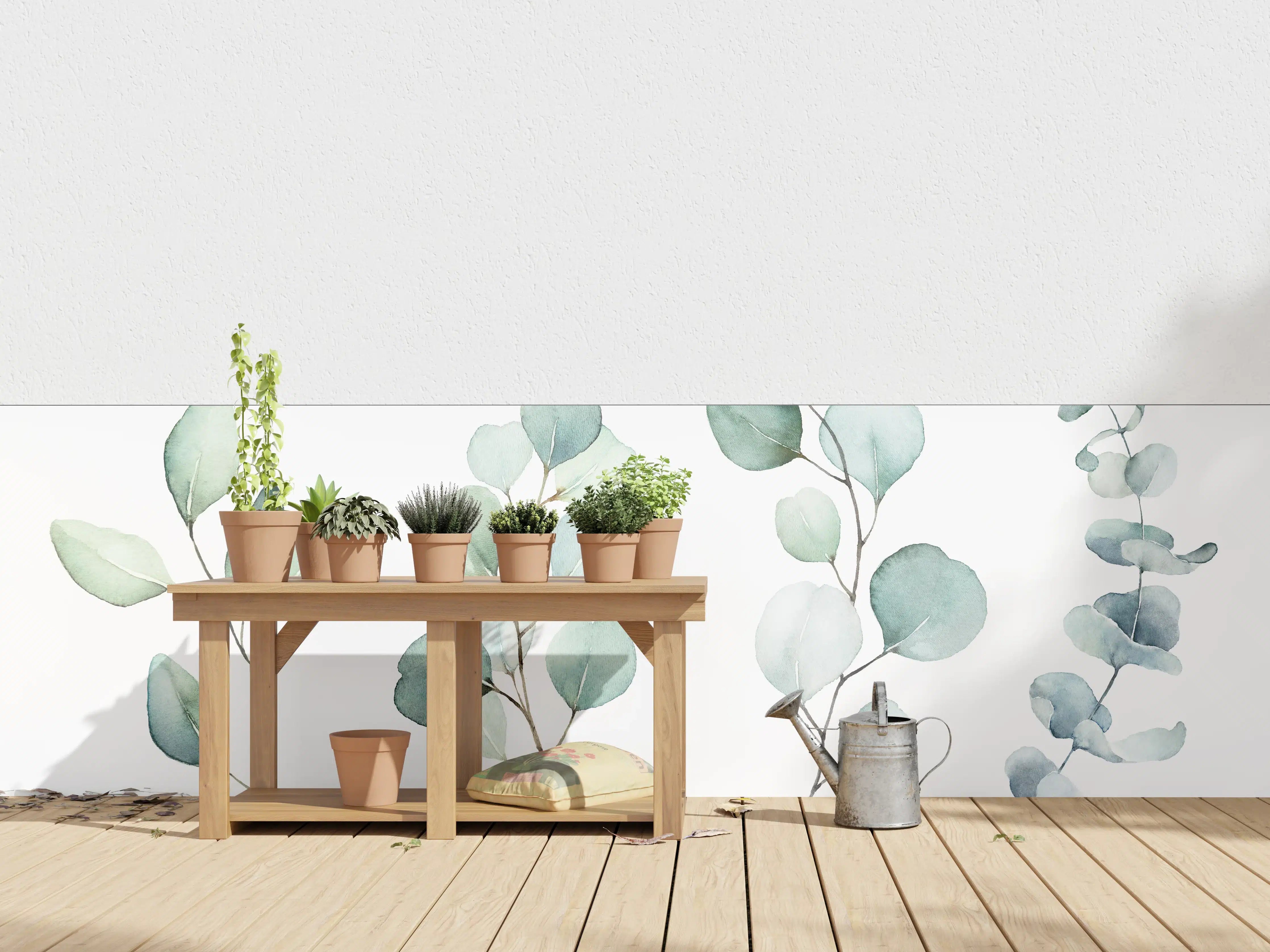 Wandverkleidung außen - Aquarell von verschiedenen Ästen