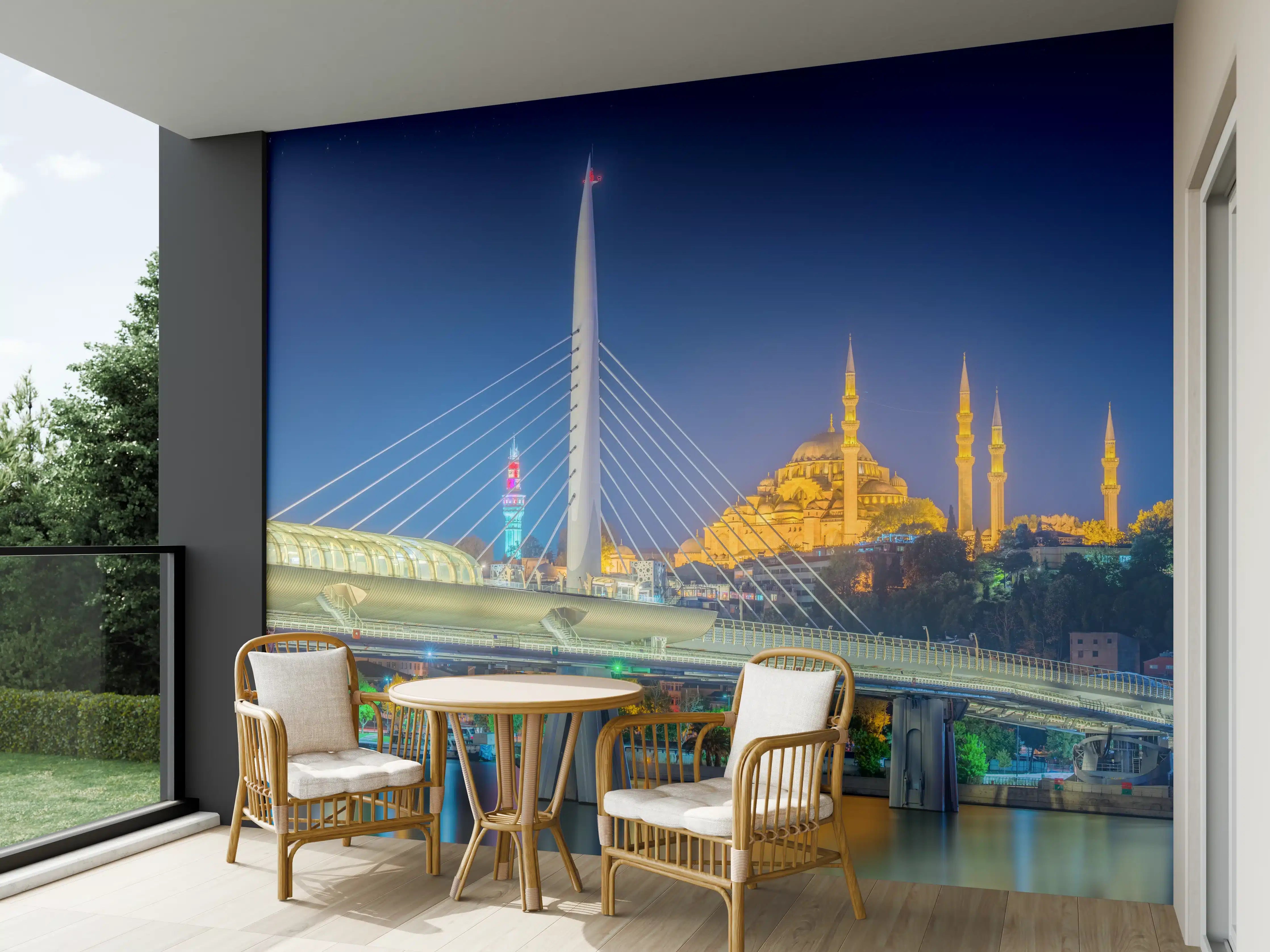Wandverkleidung außen - Atatürk-Brücke bei Nacht - Istanbul