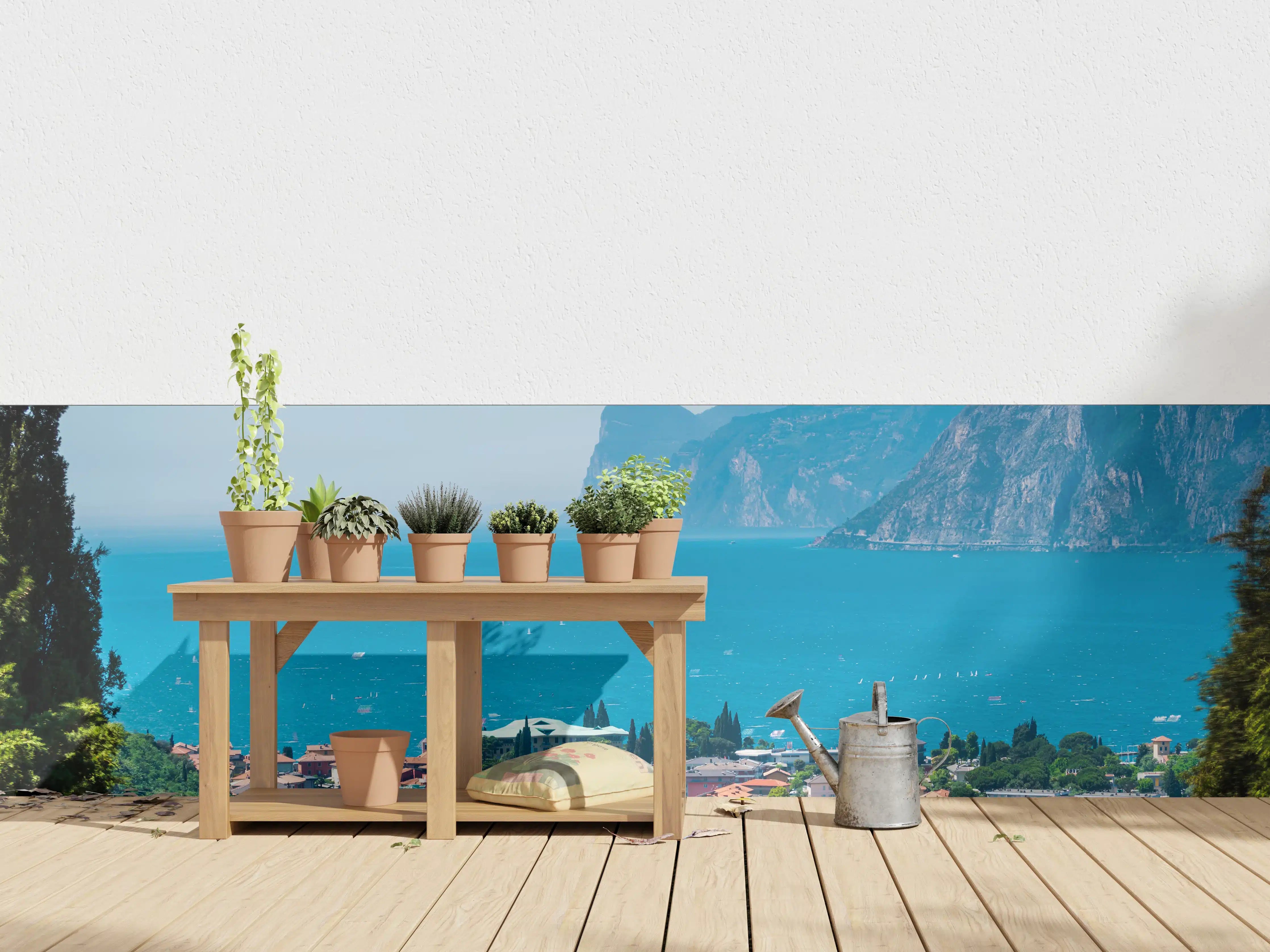 Wandverkleidung außen - Aussicht vom Gipfel auf Gardasee