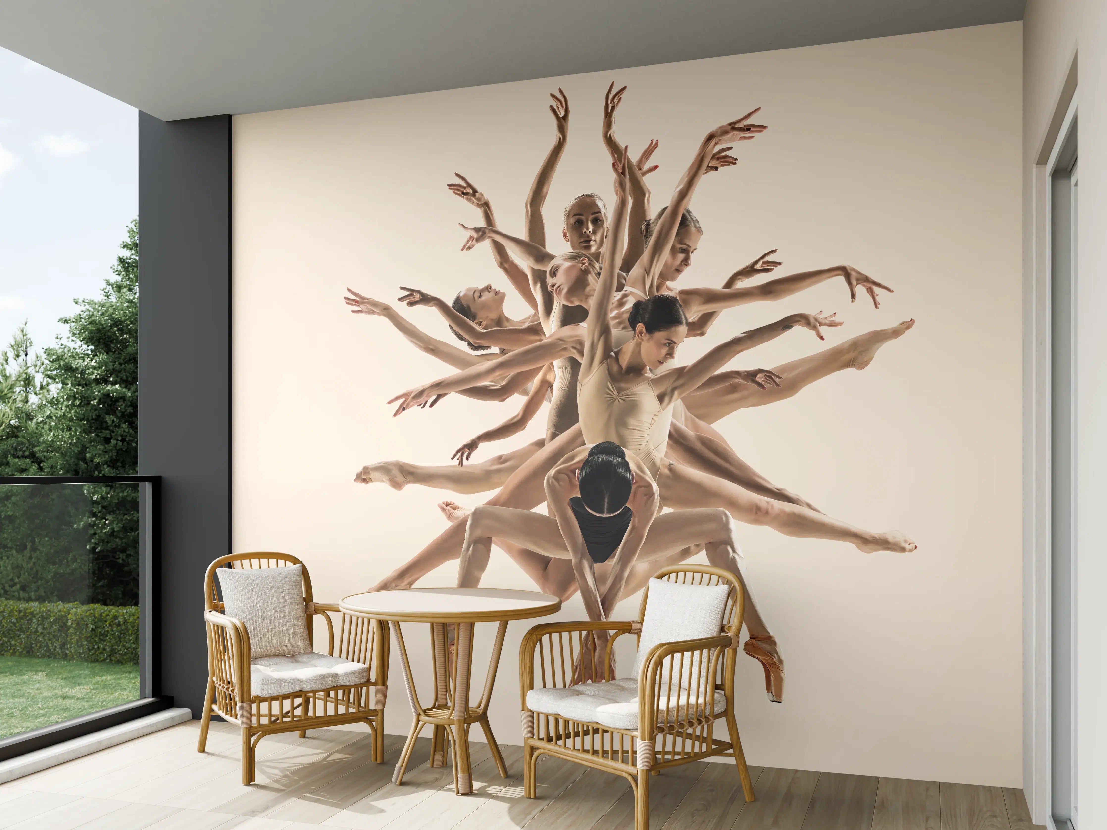 Wandverkleidung außen - Ballet Tänzerinnen Zeitgenössische Ballettkunst