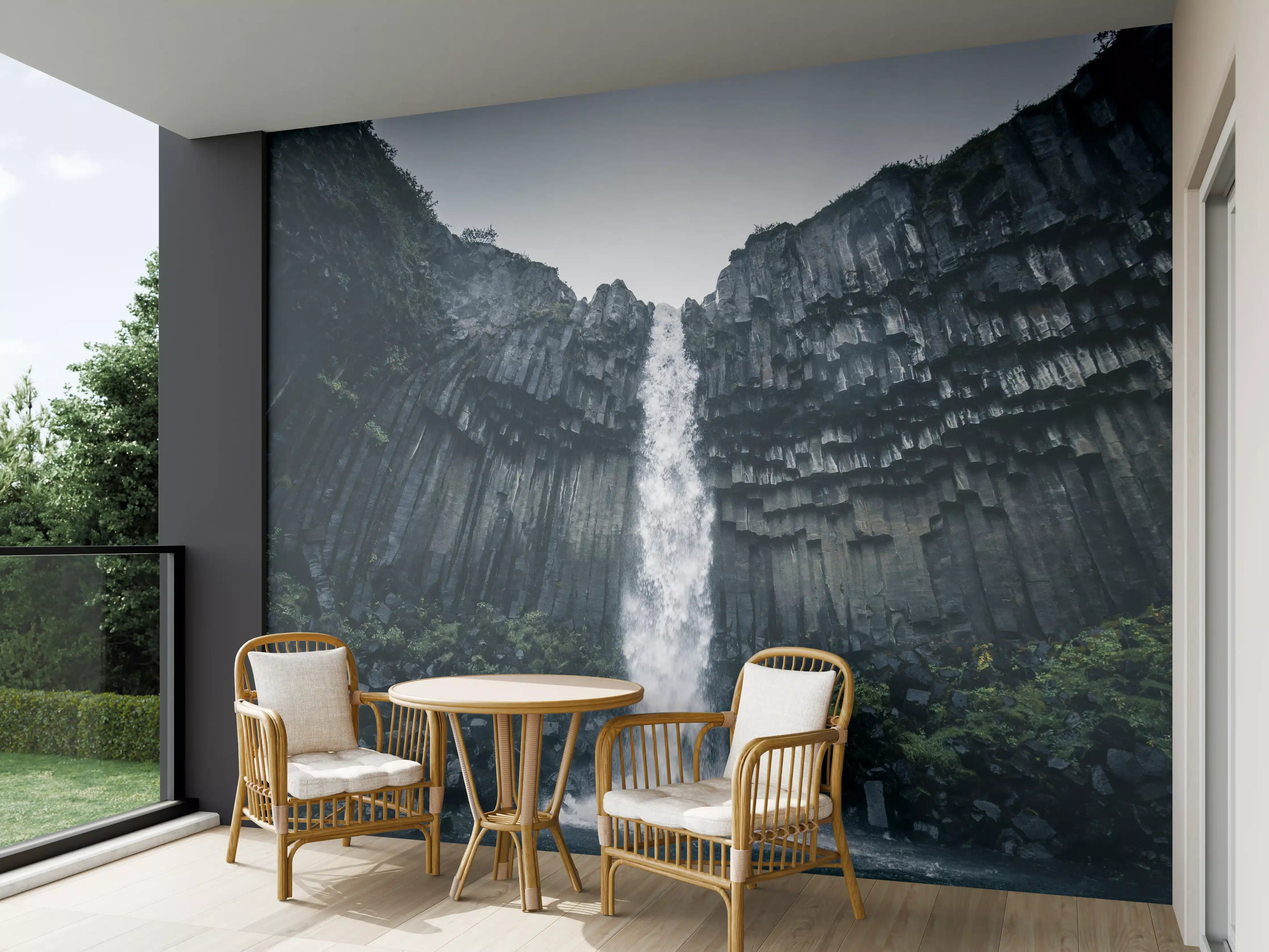 Wandverkleidung außen - Beeindruckender Svartifoss Wasserfall