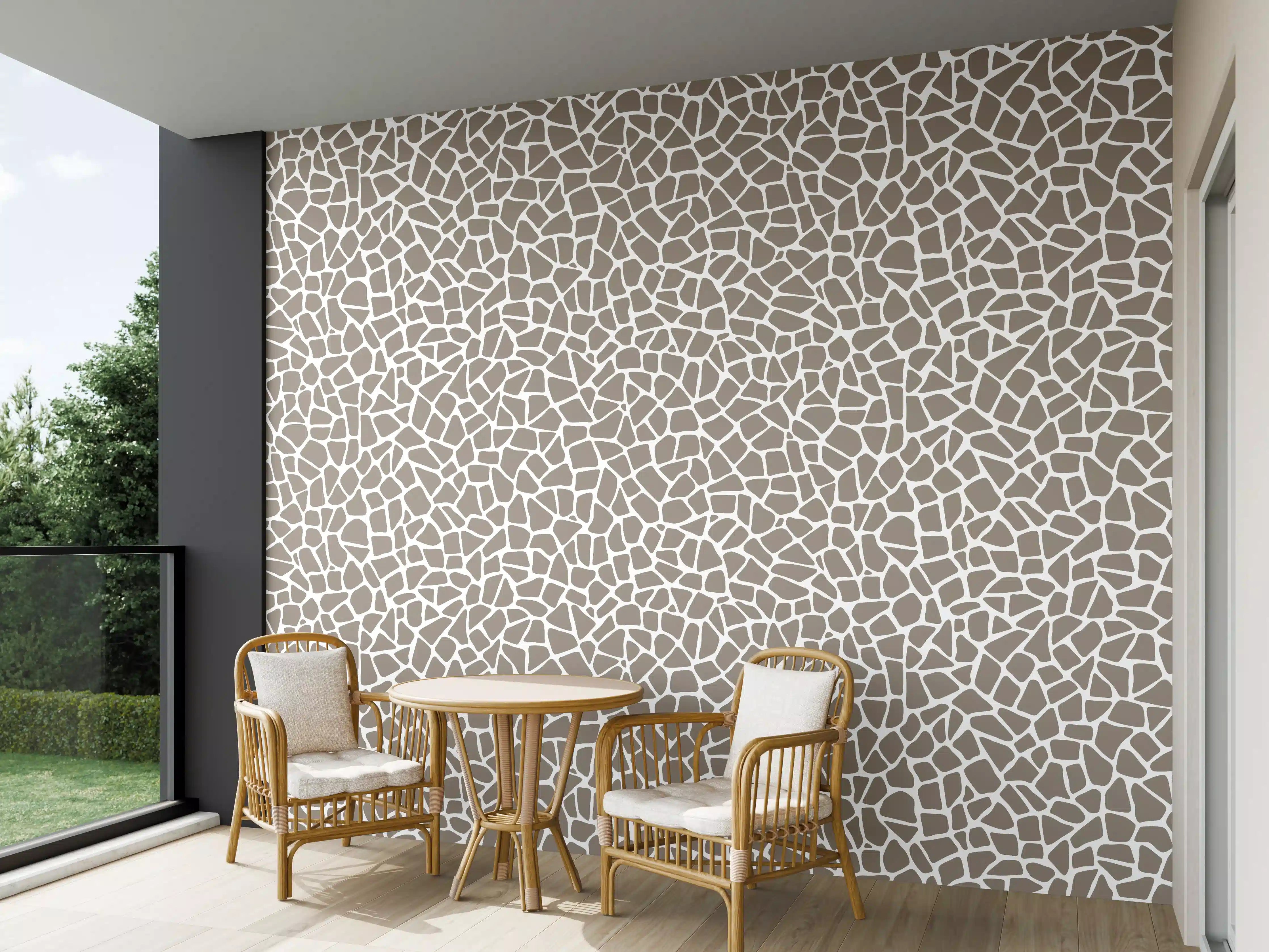 Wandverkleidung außen - Beige-Grau-Tessere-Textur