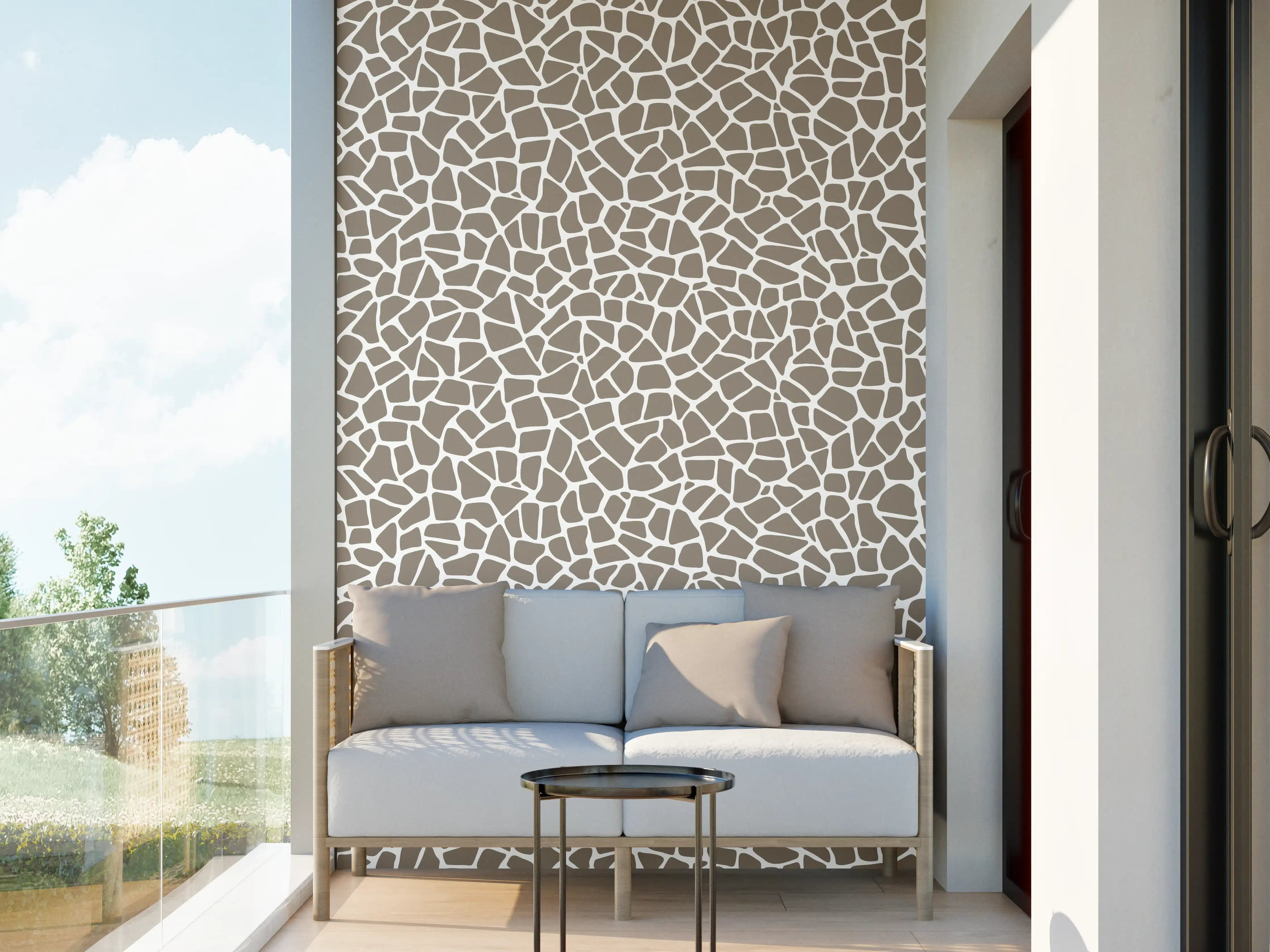 Wandverkleidung außen - Beige-Grau-Tessere-Textur