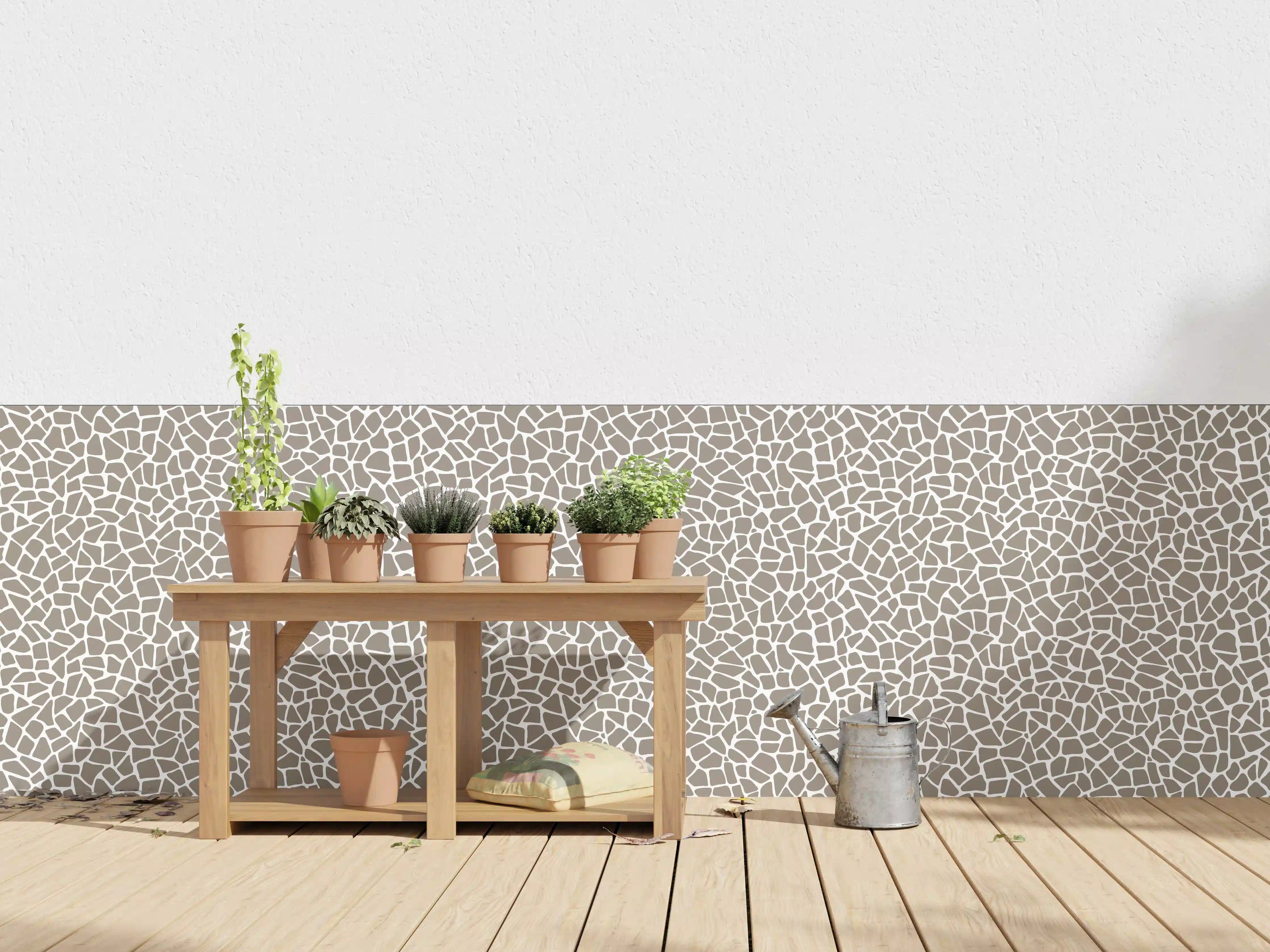 Wandverkleidung außen - Beige-Grau-Tessere-Textur