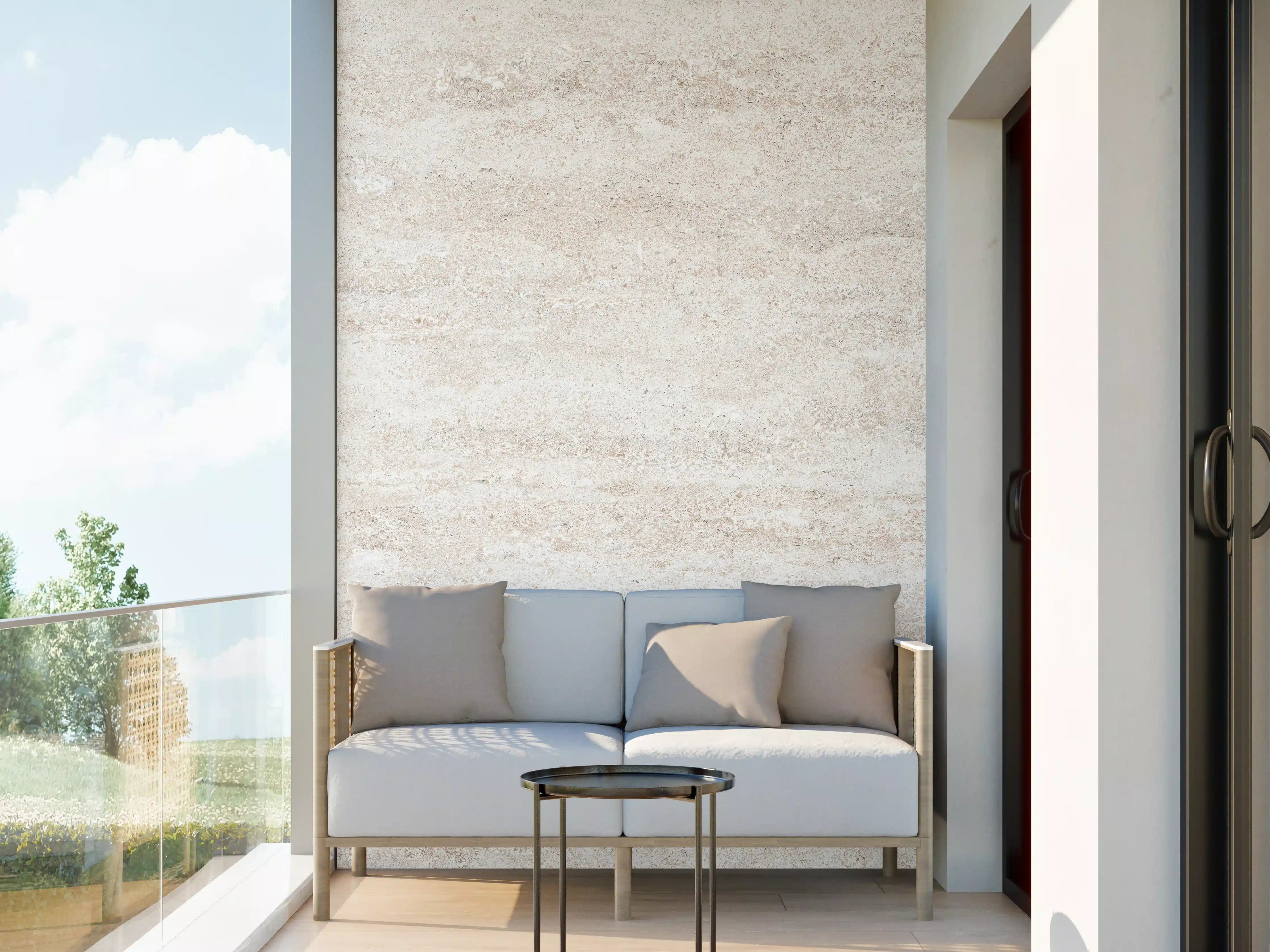 Wandverkleidung außen - Beige Marmor Textur