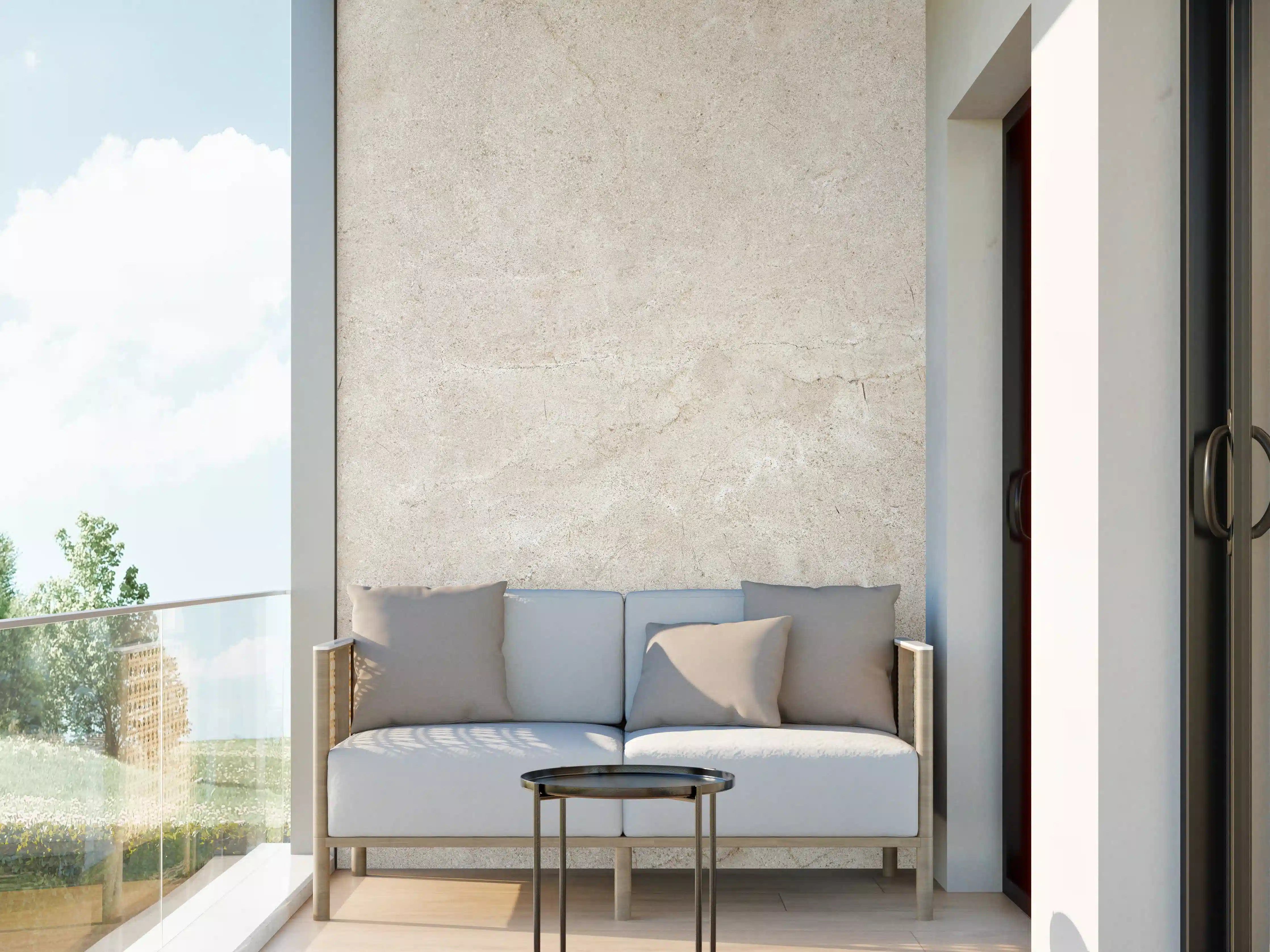 Wandverkleidung außen - Beige Marmor-Textur mit feinen Linien