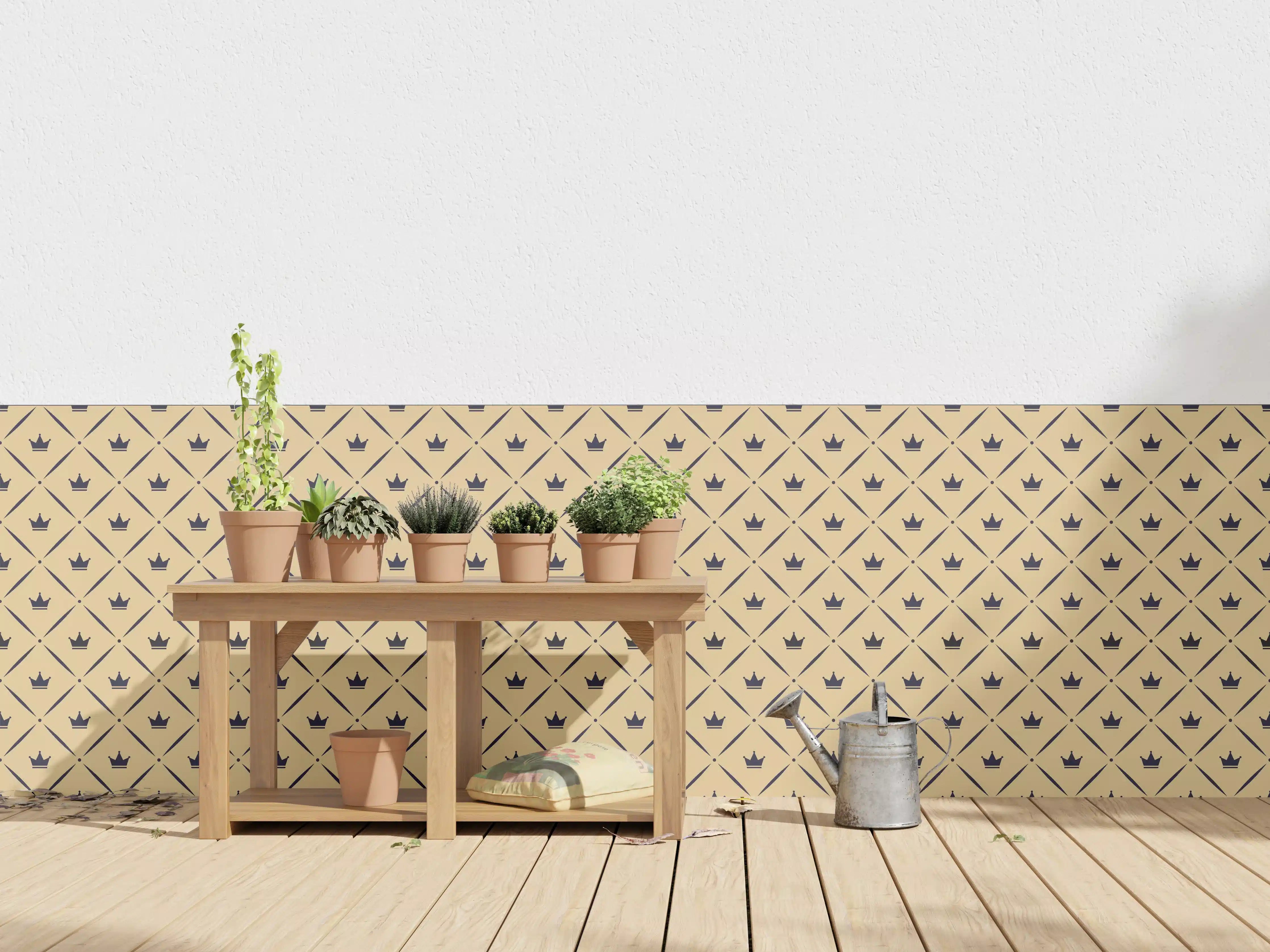 Wandverkleidung außen - Beige Muster Textiloptik