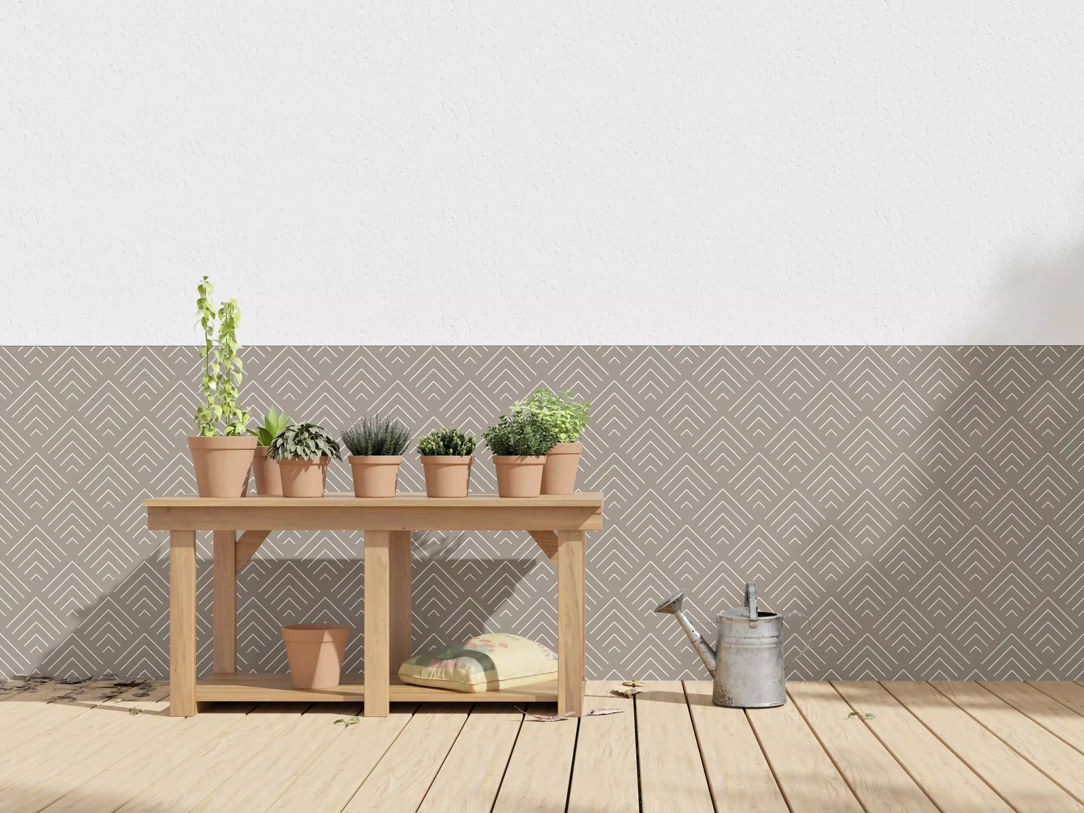 Wandverkleidung außen - Beige-motivierte Wandgestaltung