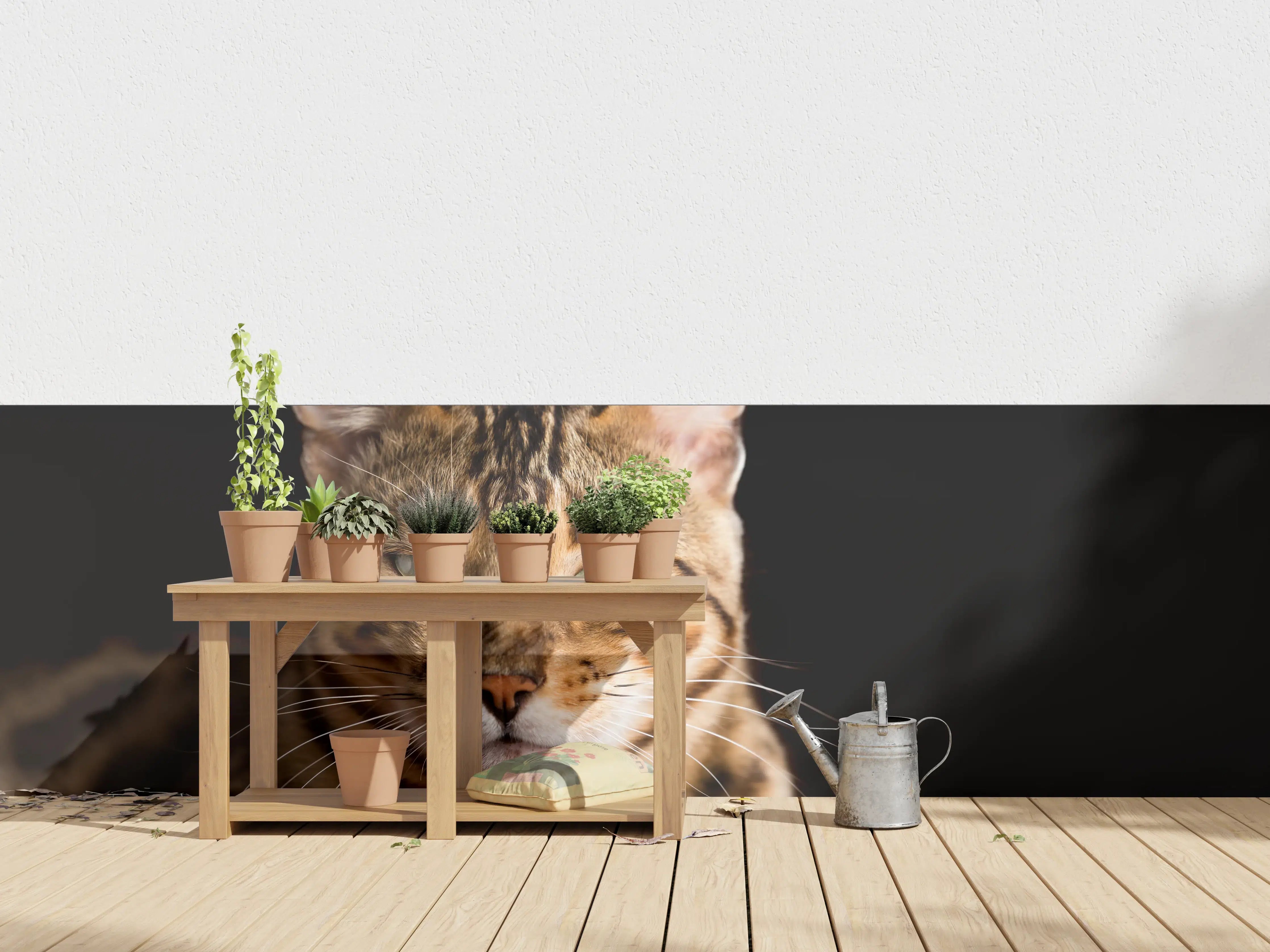 Wandverkleidung außen - Bengalkatze Portrait