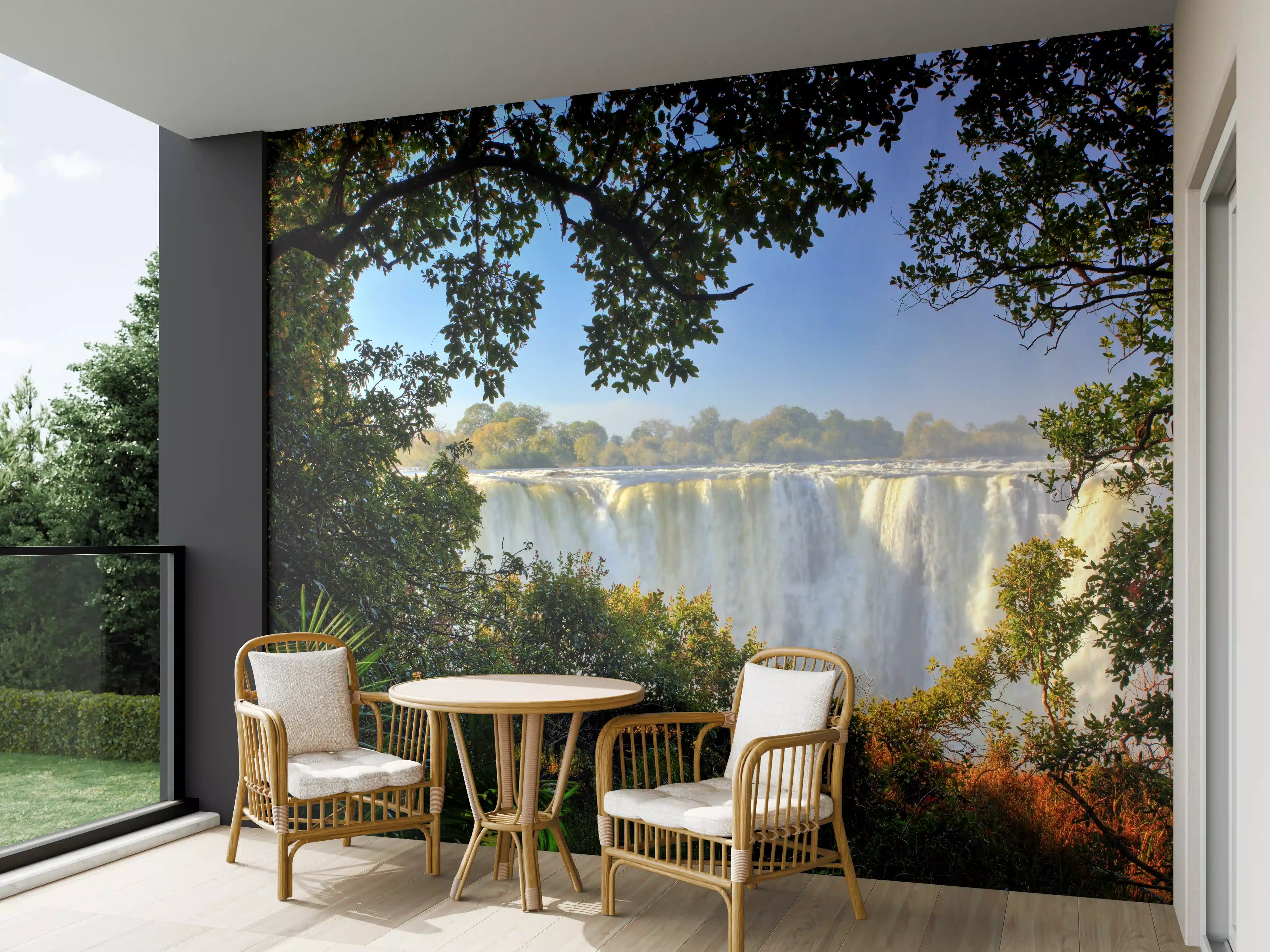 Wandverkleidung außen - Besondere Perspektive auf Victoria Falls