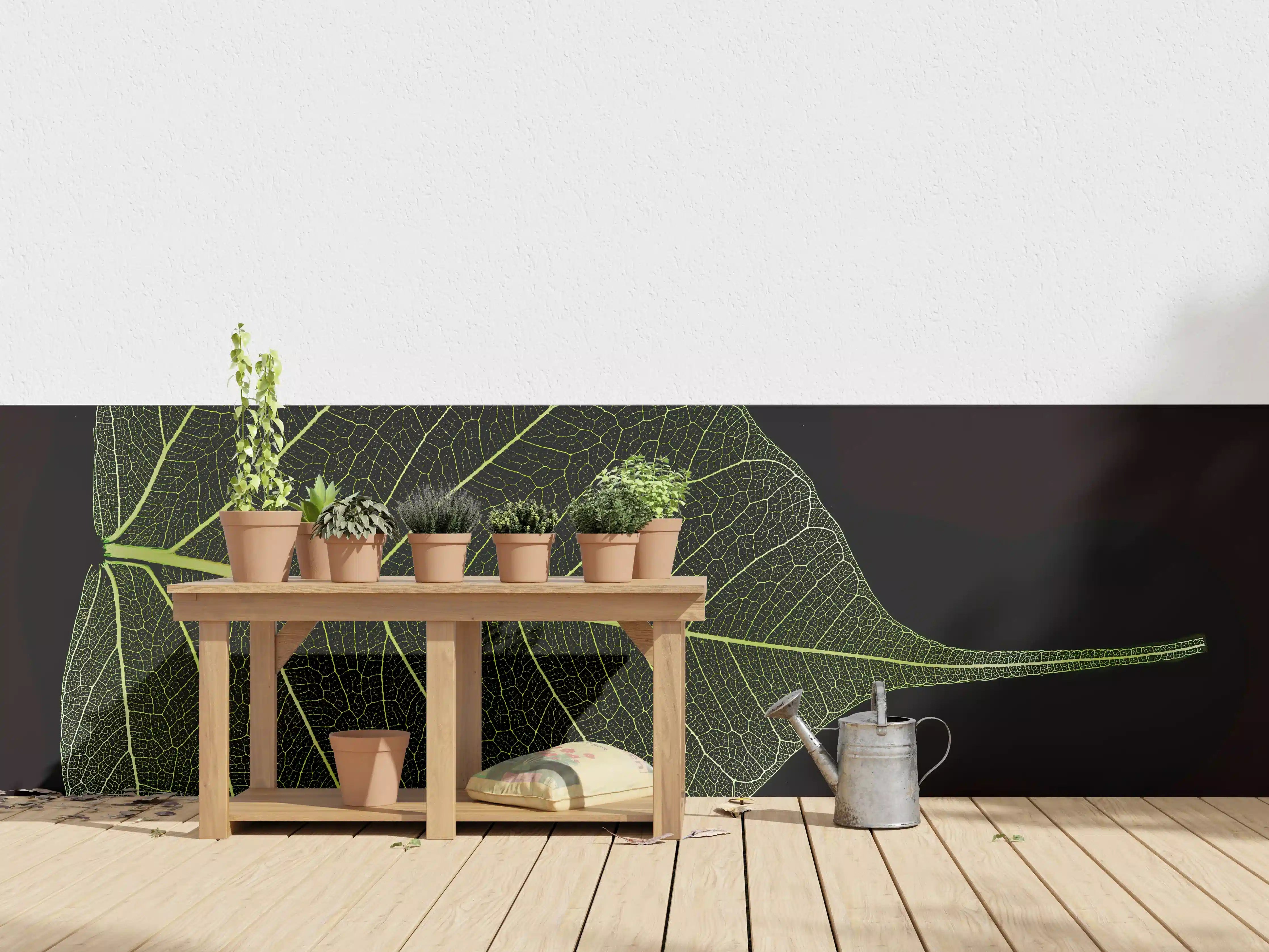 Wandverkleidung außen - Blatt-Textur-Muster 2