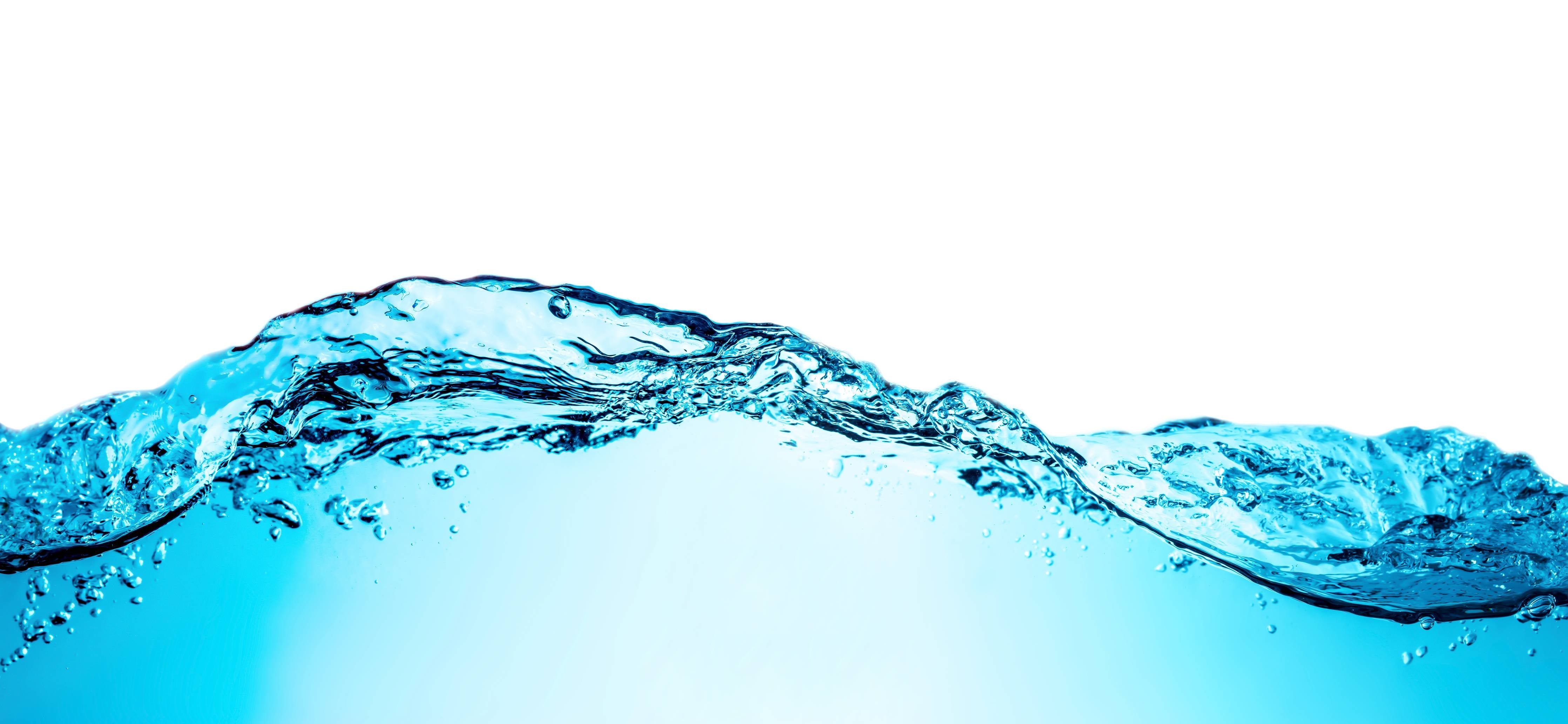 Wandverkleidung außen-Blaue Wasserwelle mit Bläschen
