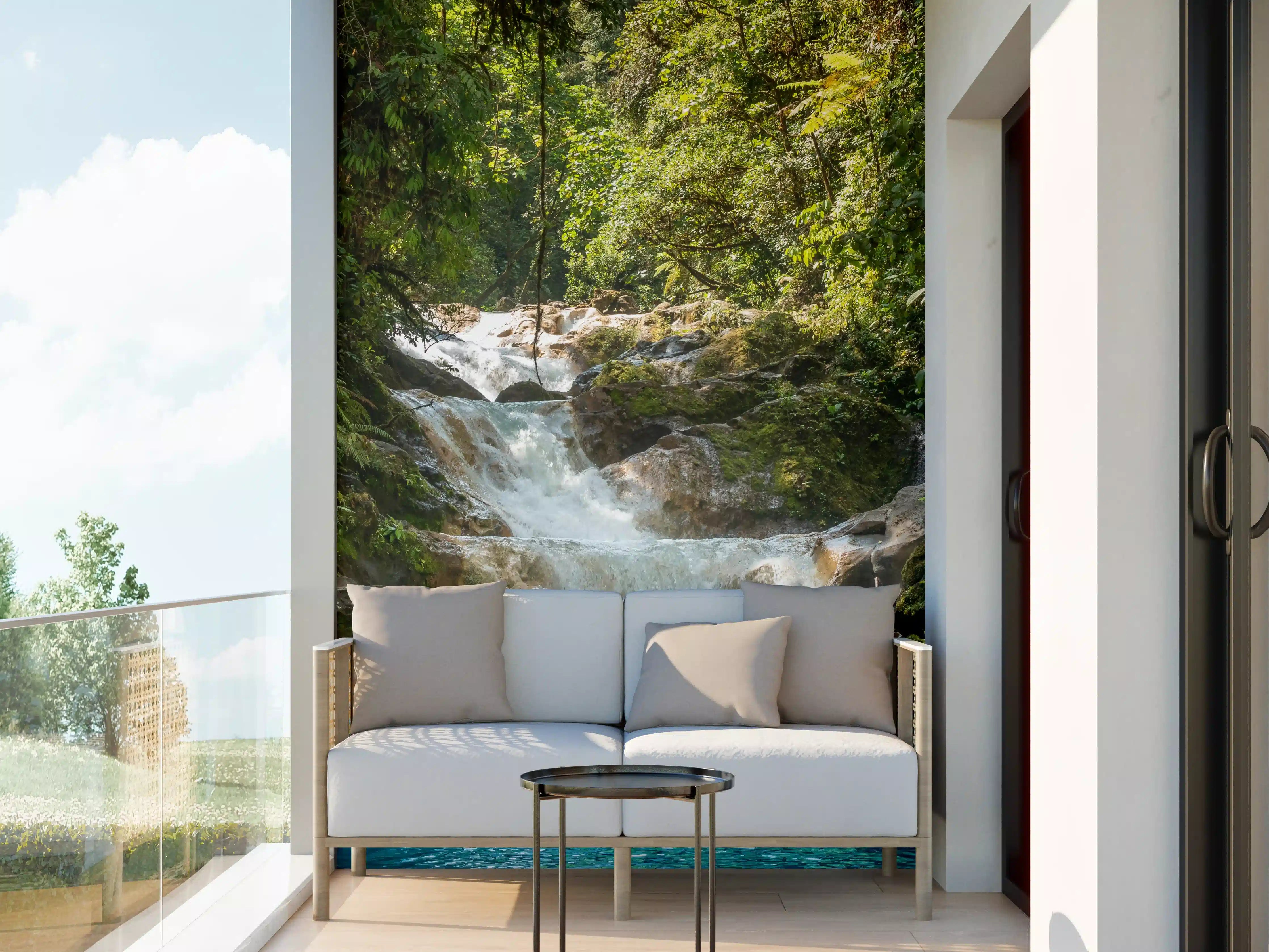 Wandverkleidung außen - Blauer Costa Rica Wasserfall