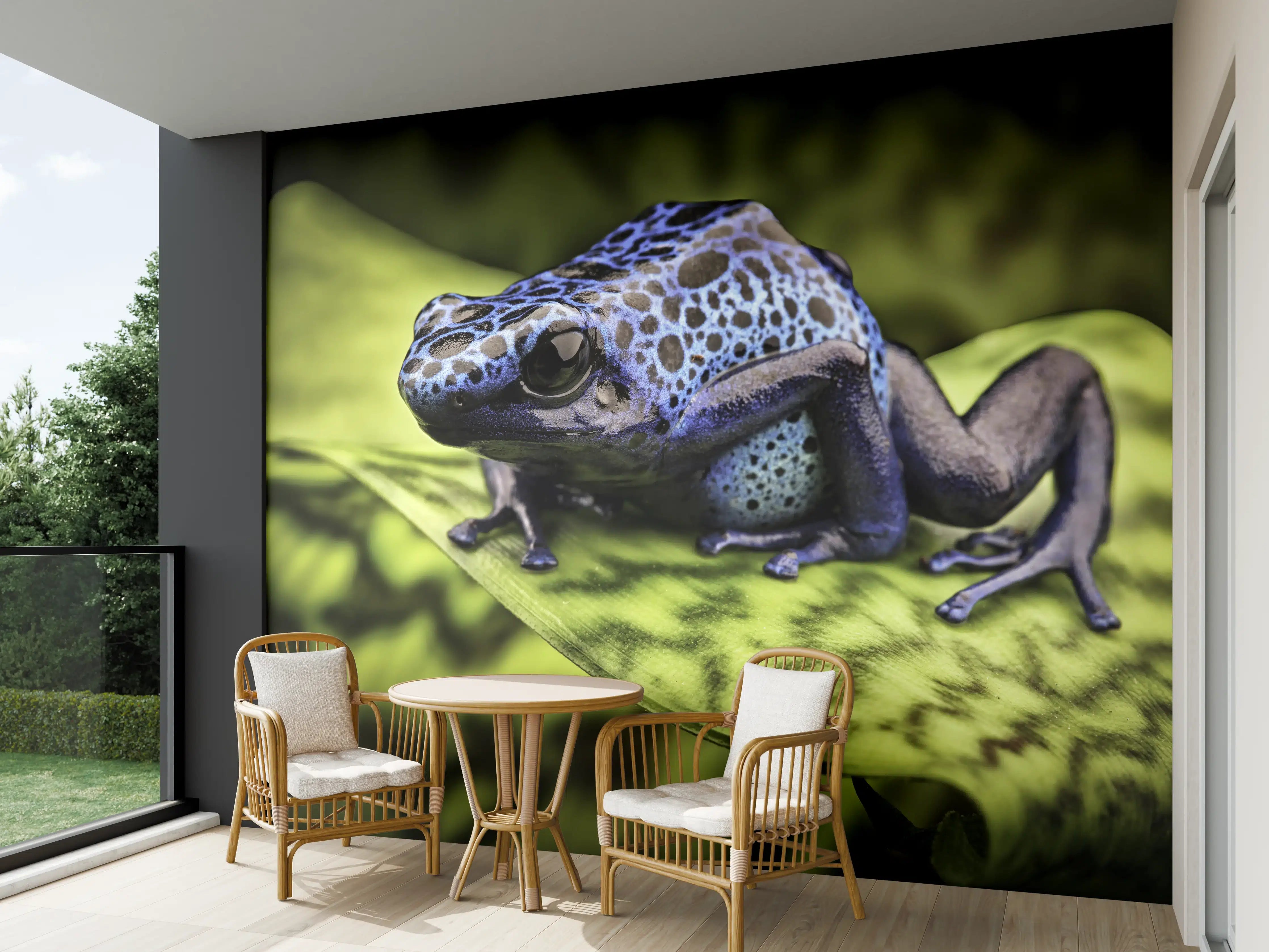 Wandverkleidung außen - Blauer Pfeilgiftfrosch im Amazonas