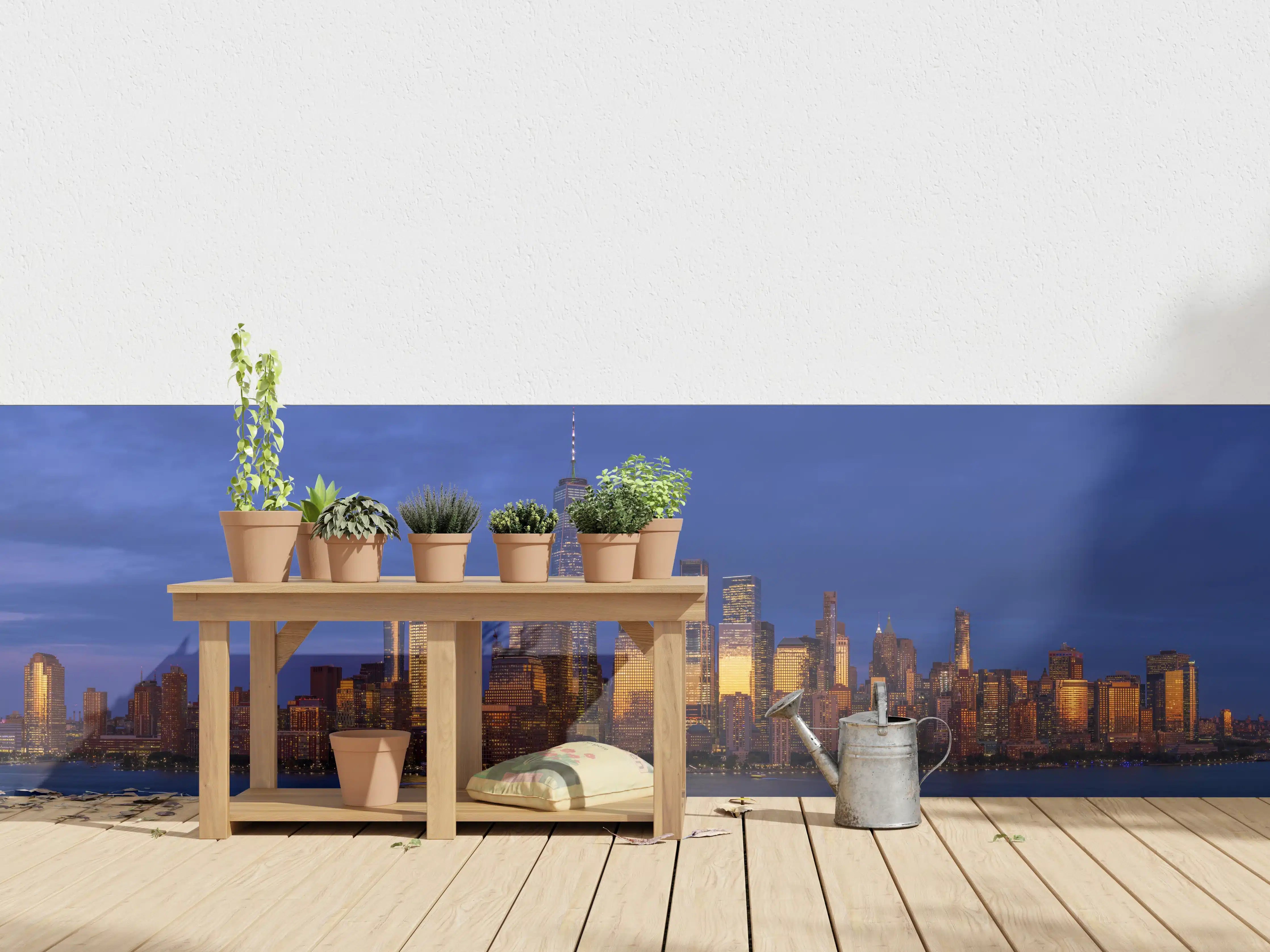 Wandverkleidung außen - Blick auf die Skyline von Manhattan