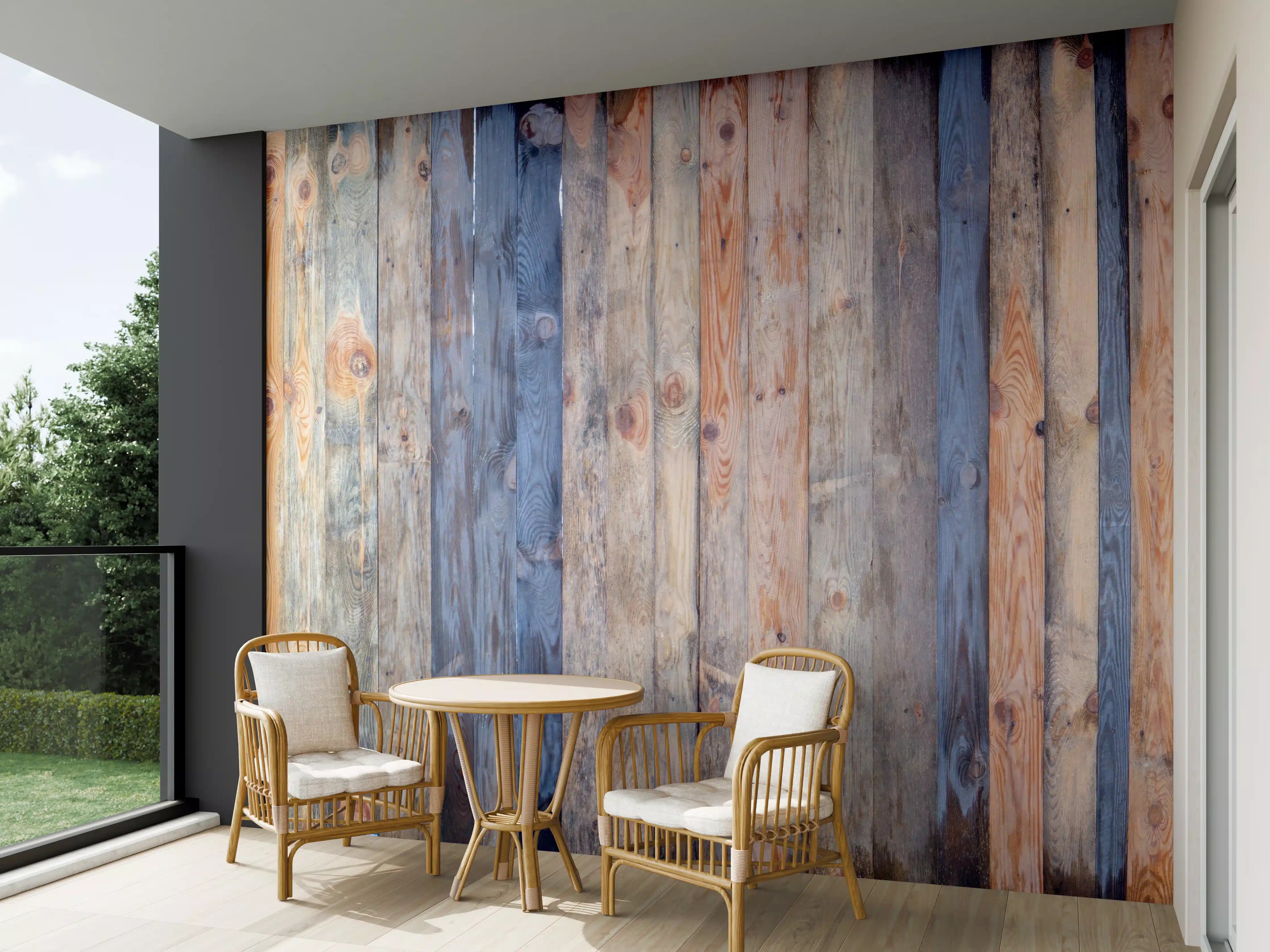 Wandverkleidung außen - Braune Holz Wandtextur