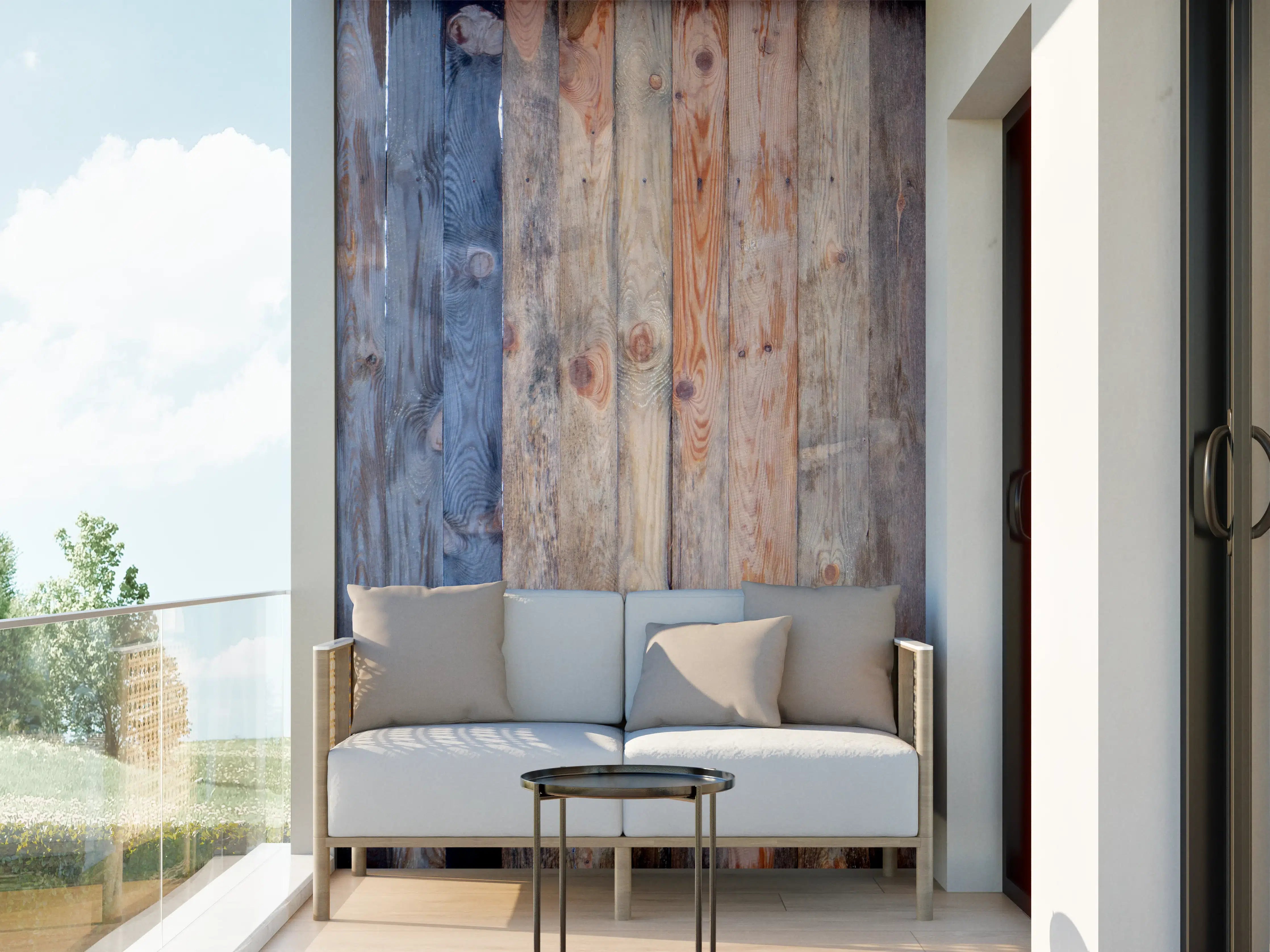 Wandverkleidung außen - Braune Holz Wandtextur