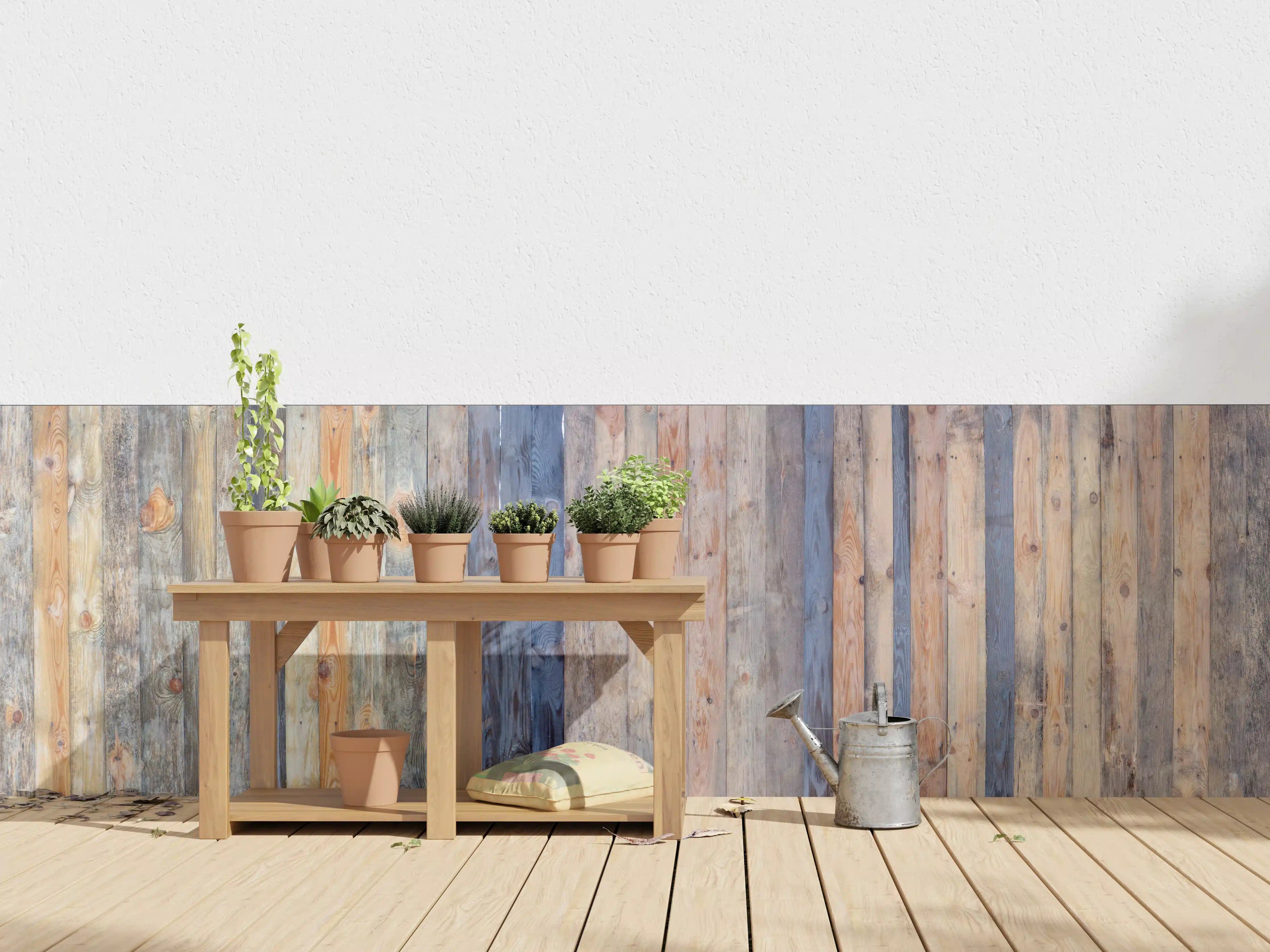 Wandverkleidung außen - Braune Holz Wandtextur