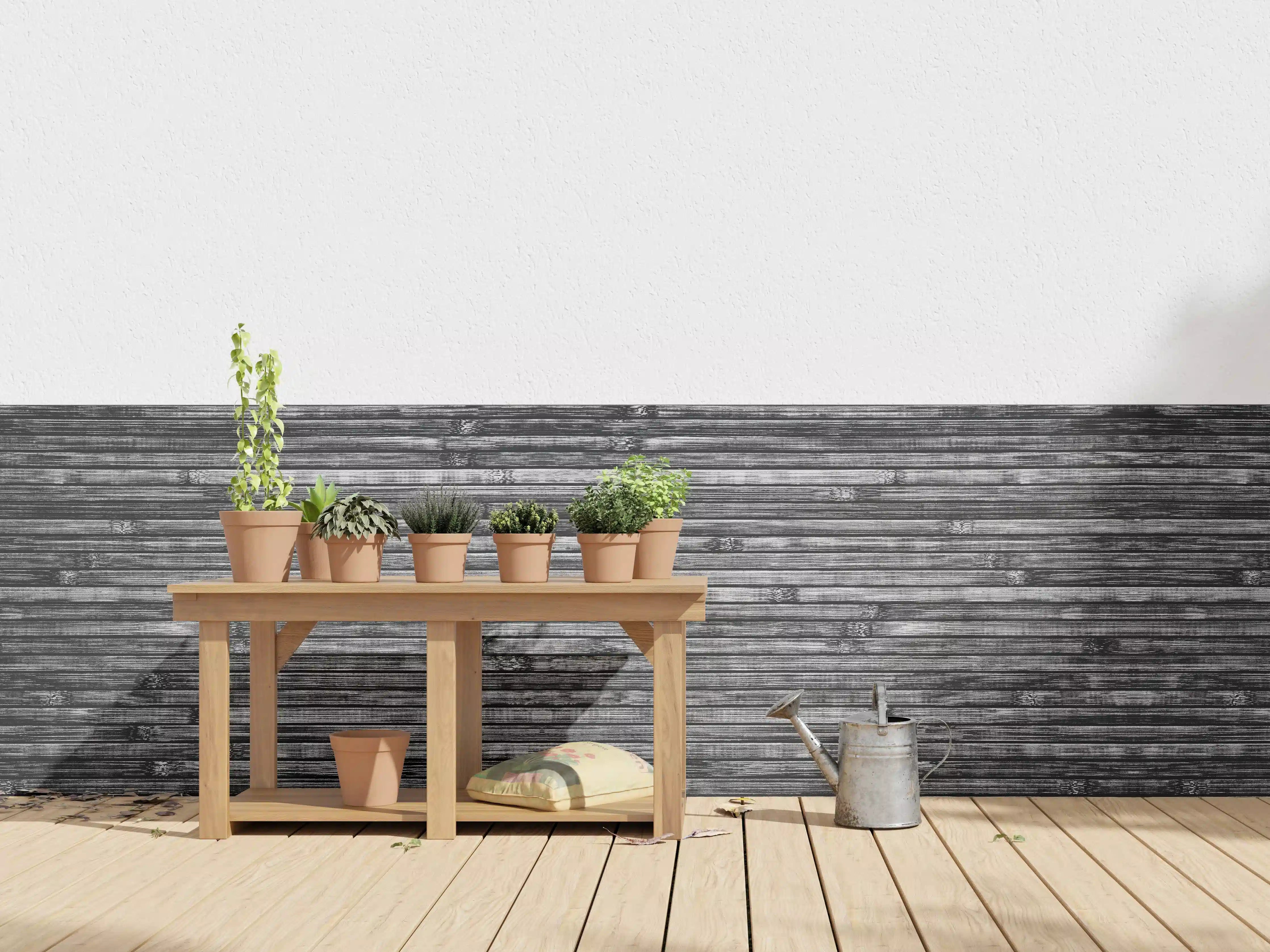 Wandverkleidung außen - Breite schwarze und weiße hölzerne Hintergrund