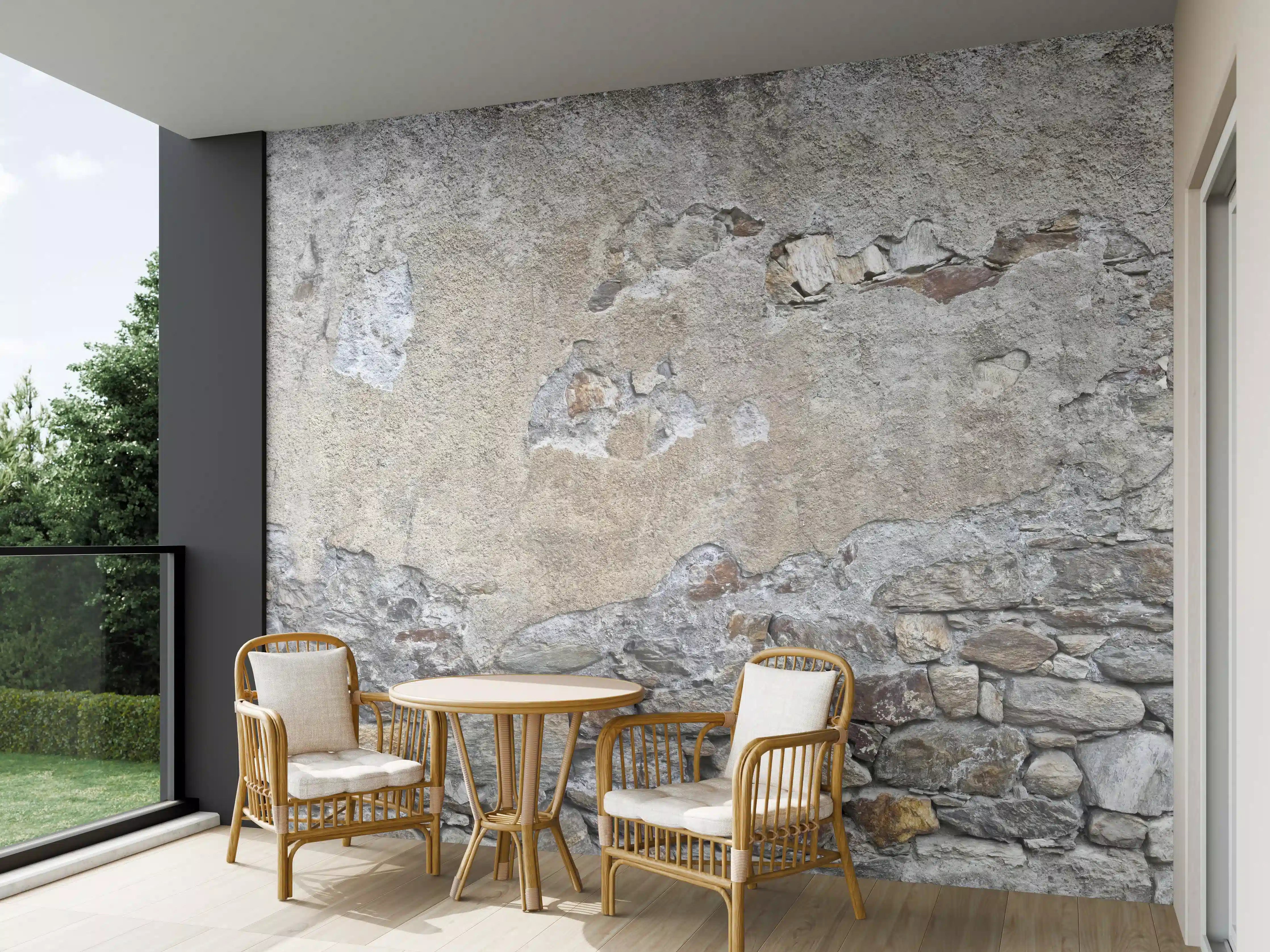 Wandverkleidung außen - Bröckelnde Hausmauer in Südtirol