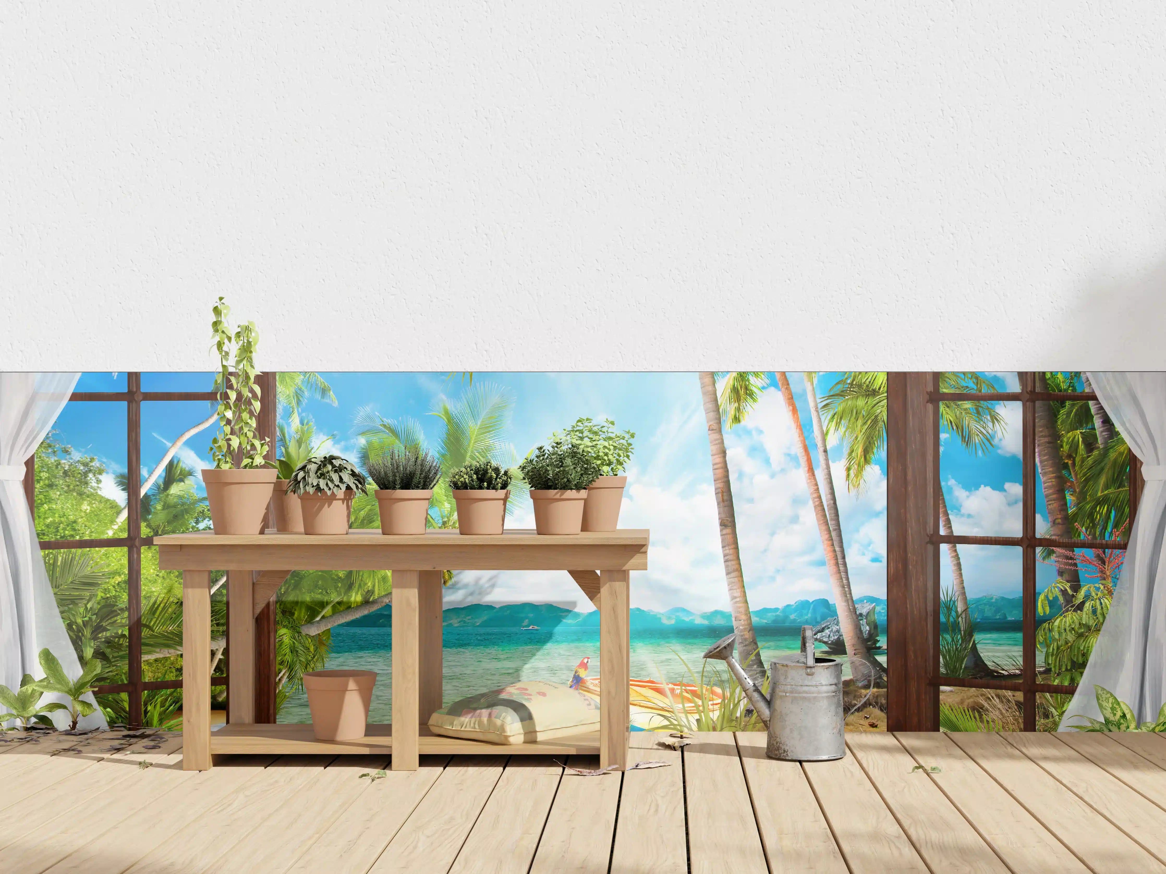 Wandverkleidung außen - Bungalow mit Blick aufs Meer