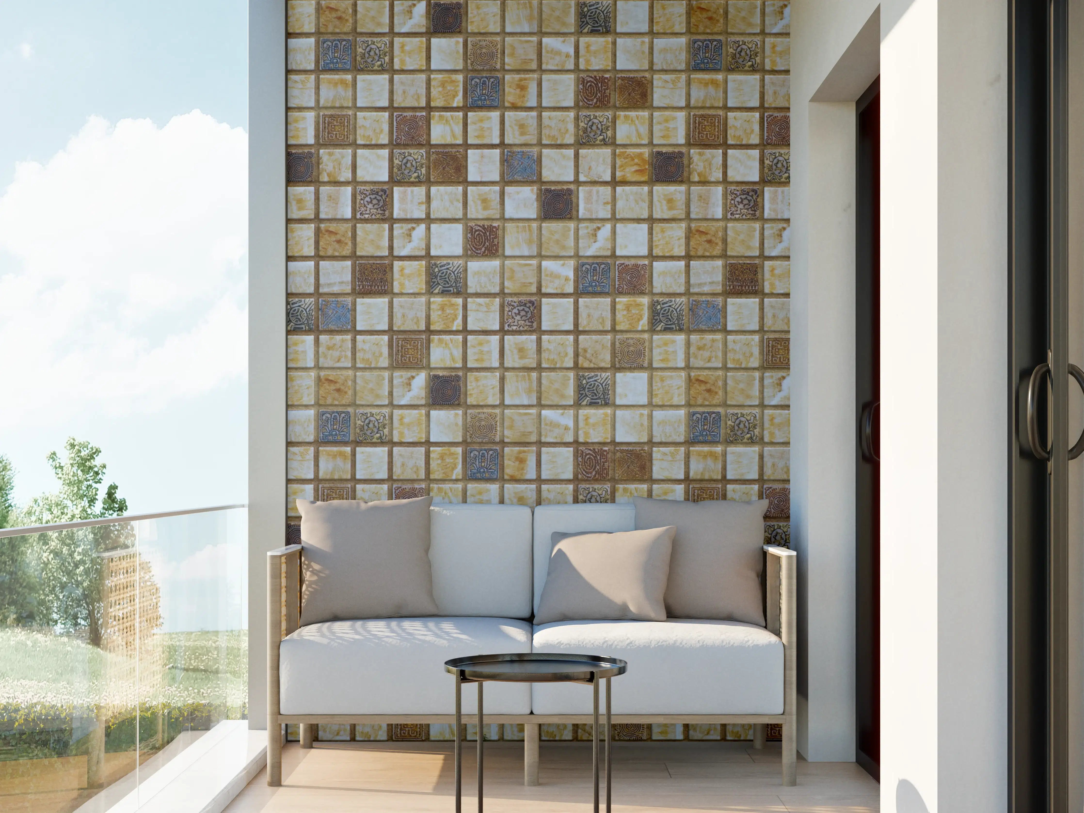 Wandverkleidung außen - Bunt Mosaik Fliesen Design