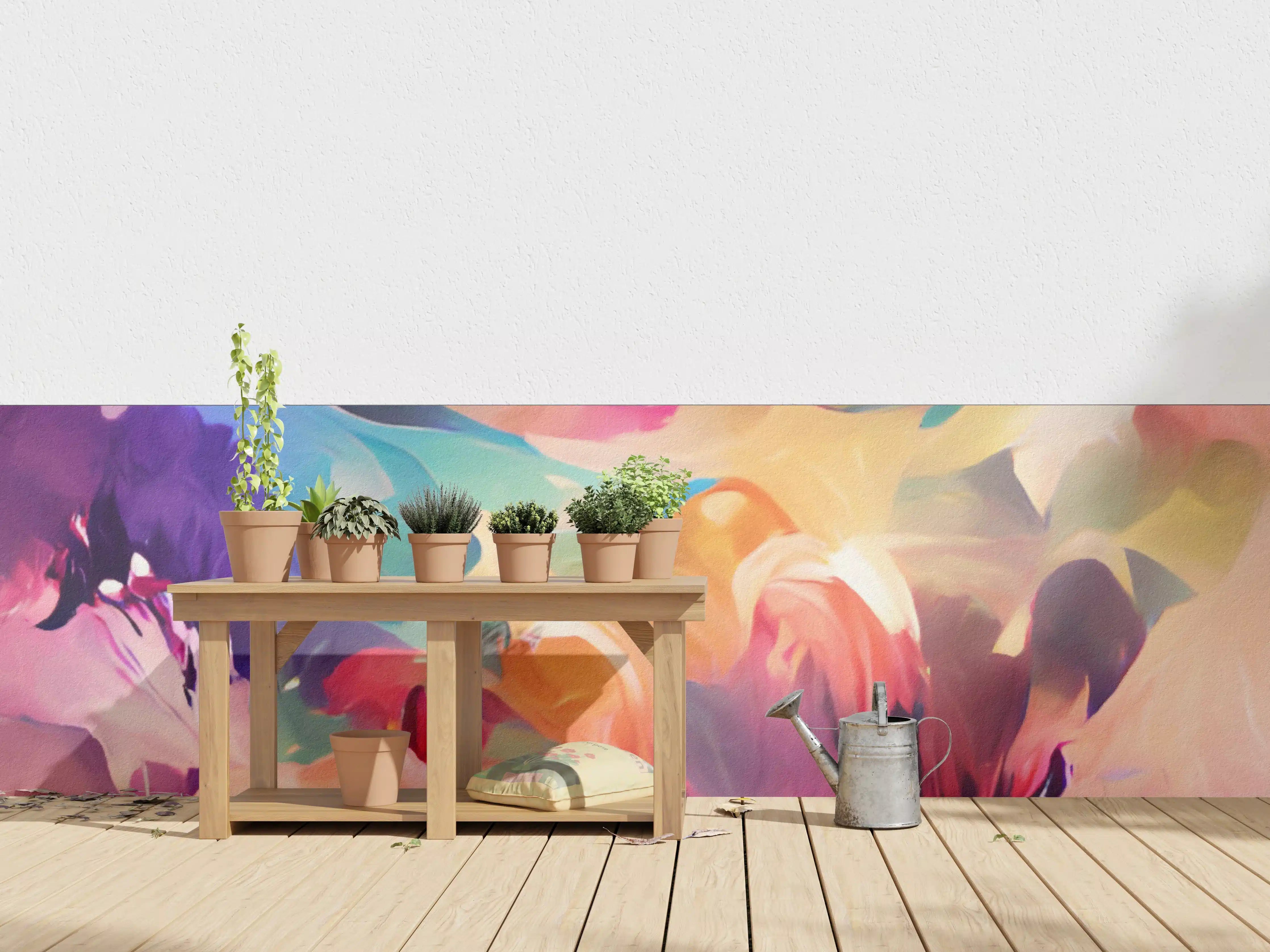 Wandverkleidung außen - Bunte Abstrakte Kunst Explosion