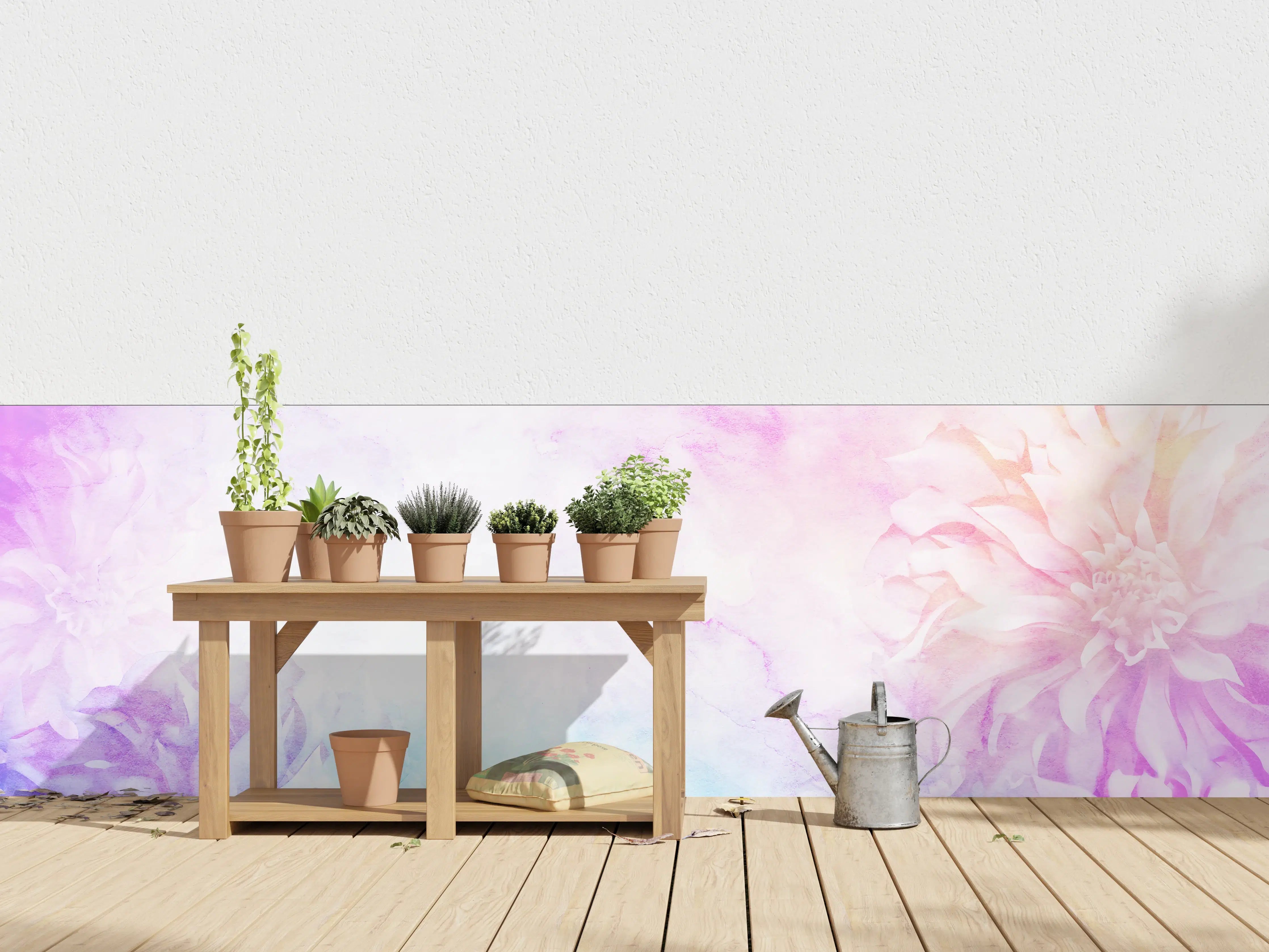 Wandverkleidung außen - Bunte Blumen - Portrait