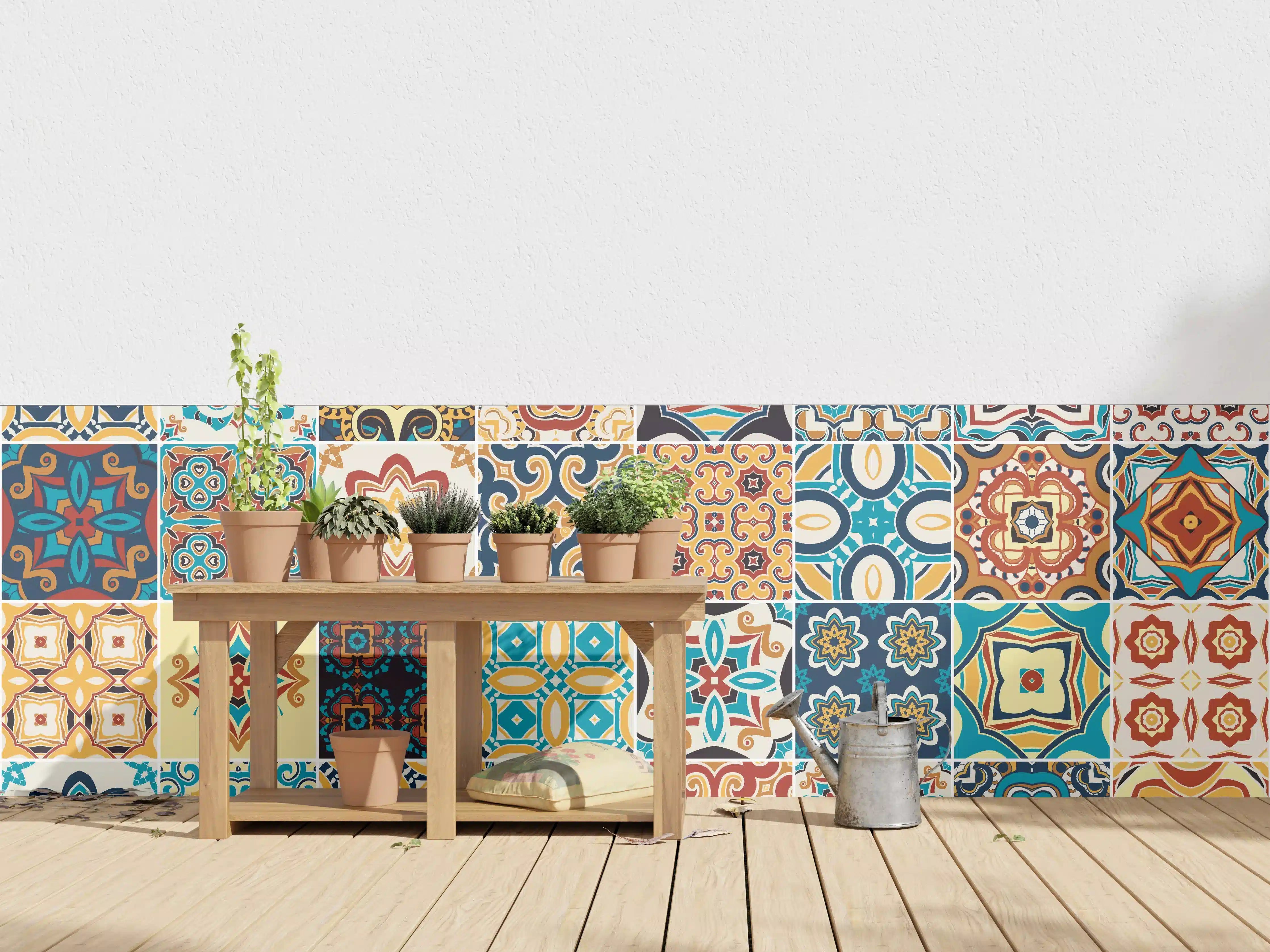 Wandverkleidung außen - Bunte Fliesen Mosaik Designs