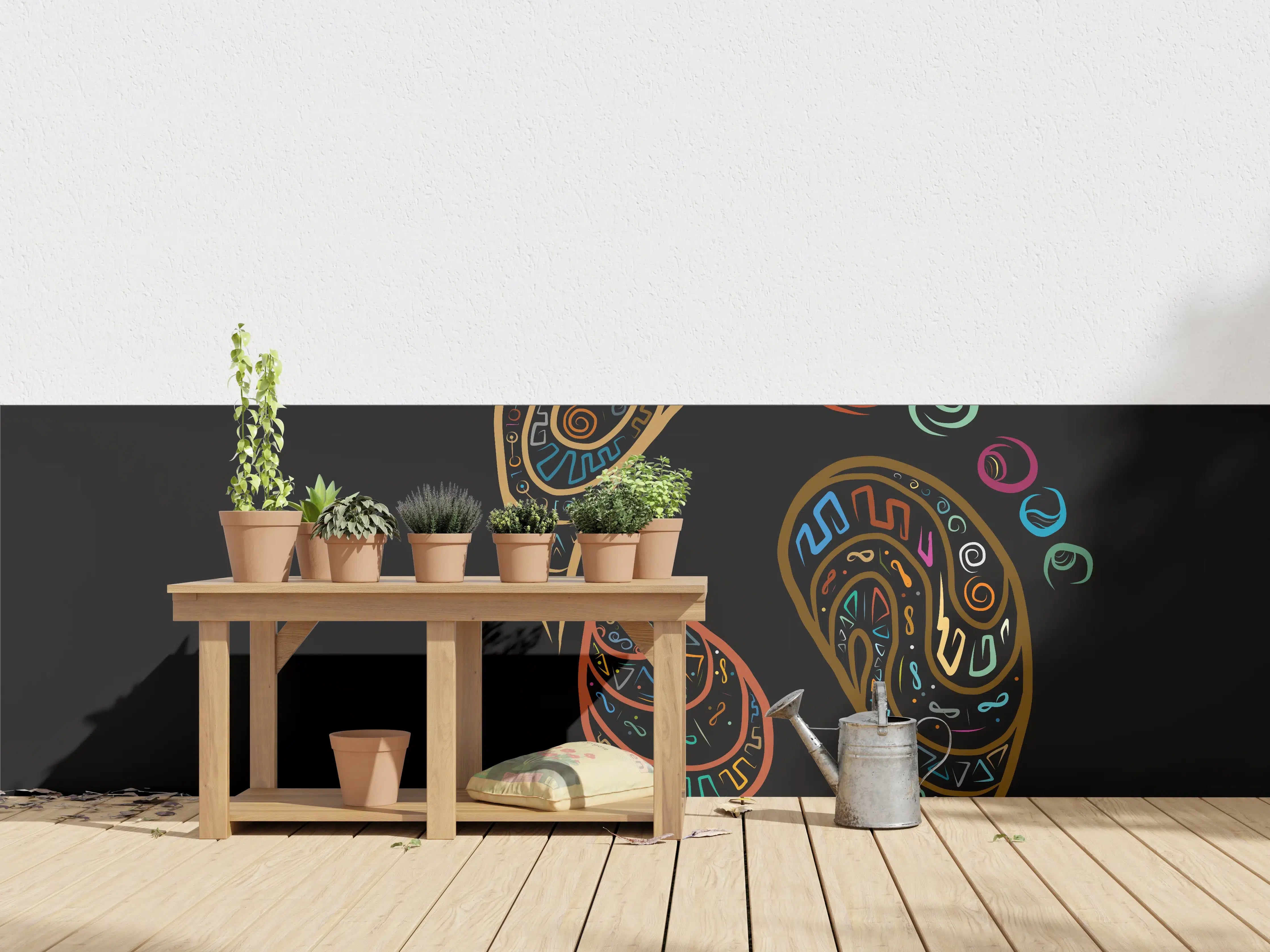 Wandverkleidung außen - Bunte Fußmassage Illustration