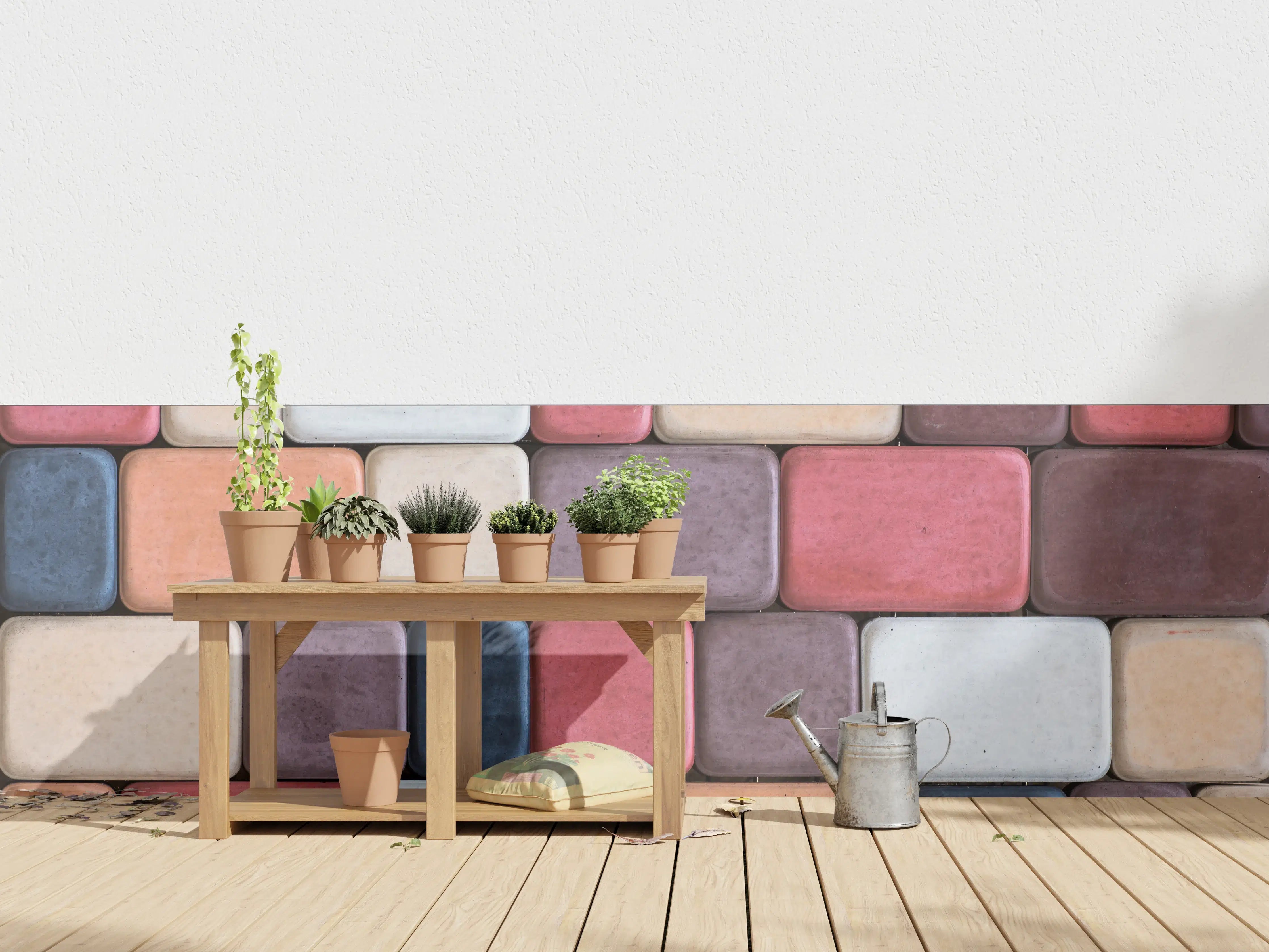 Wandverkleidung außen - Bunte Geometrische Fliesen