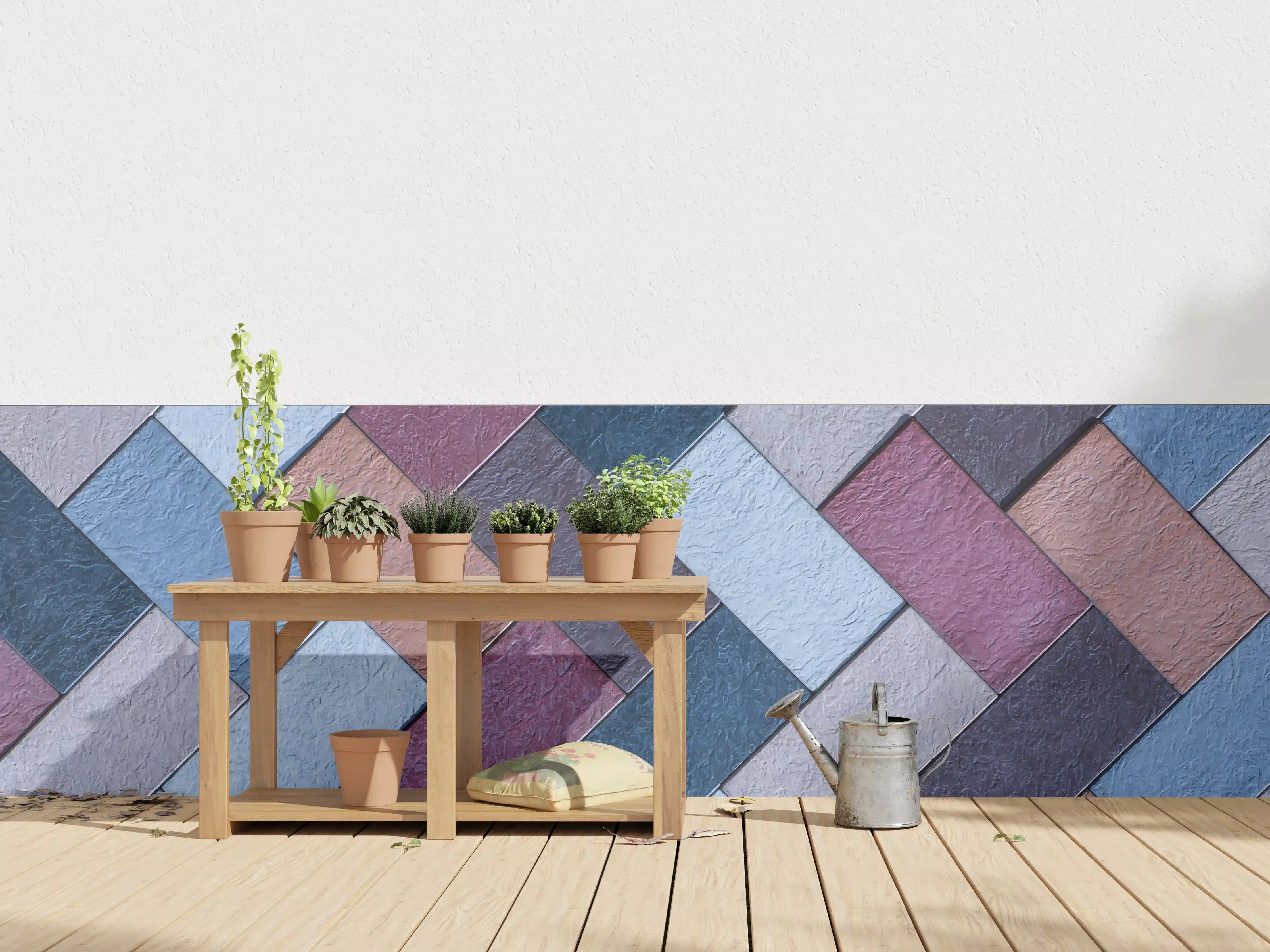 Wandverkleidung außen - Bunte Leder Textur Maserung