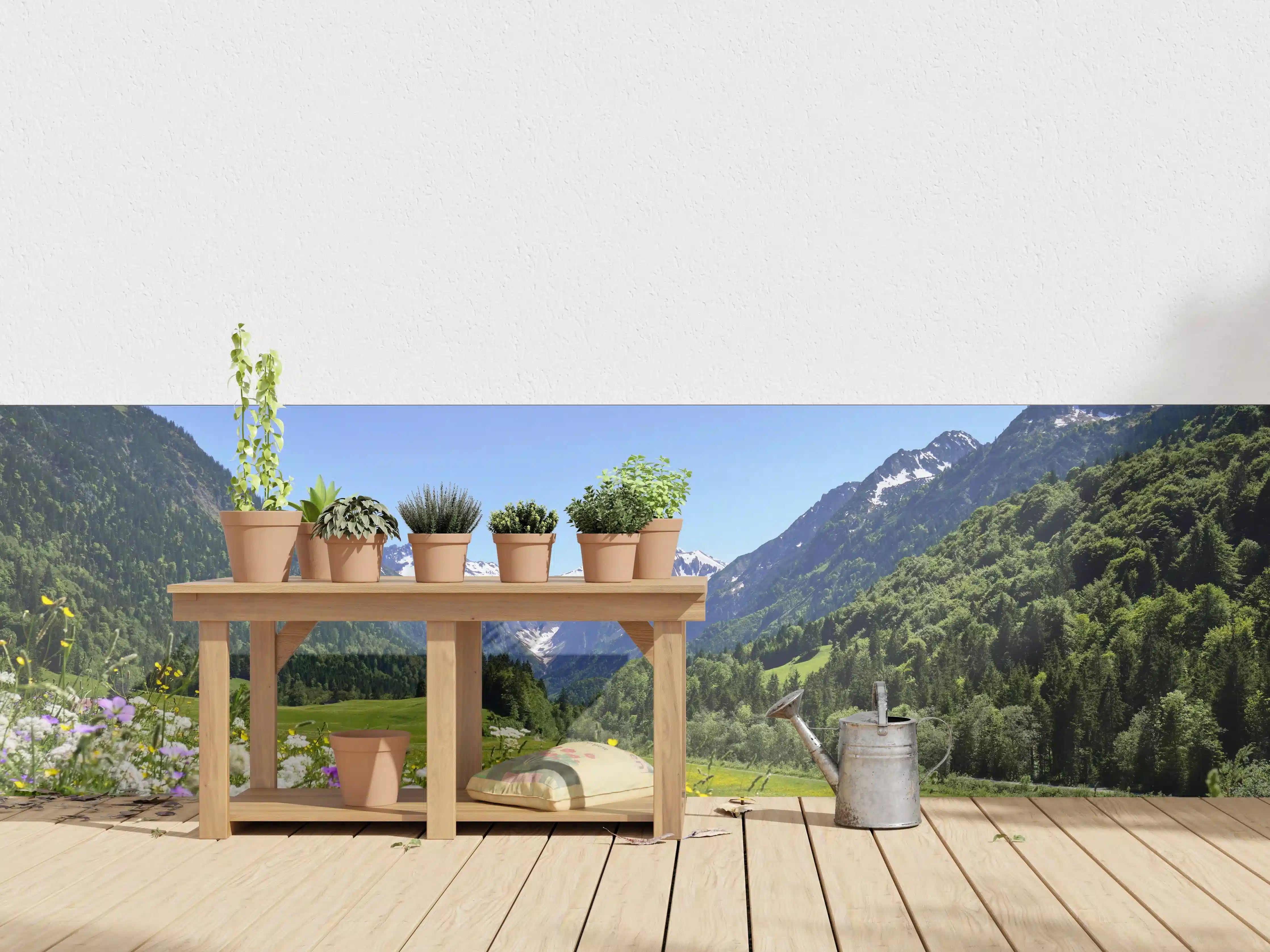 Wandverkleidung außen - Bunte Wiese in den Alpen