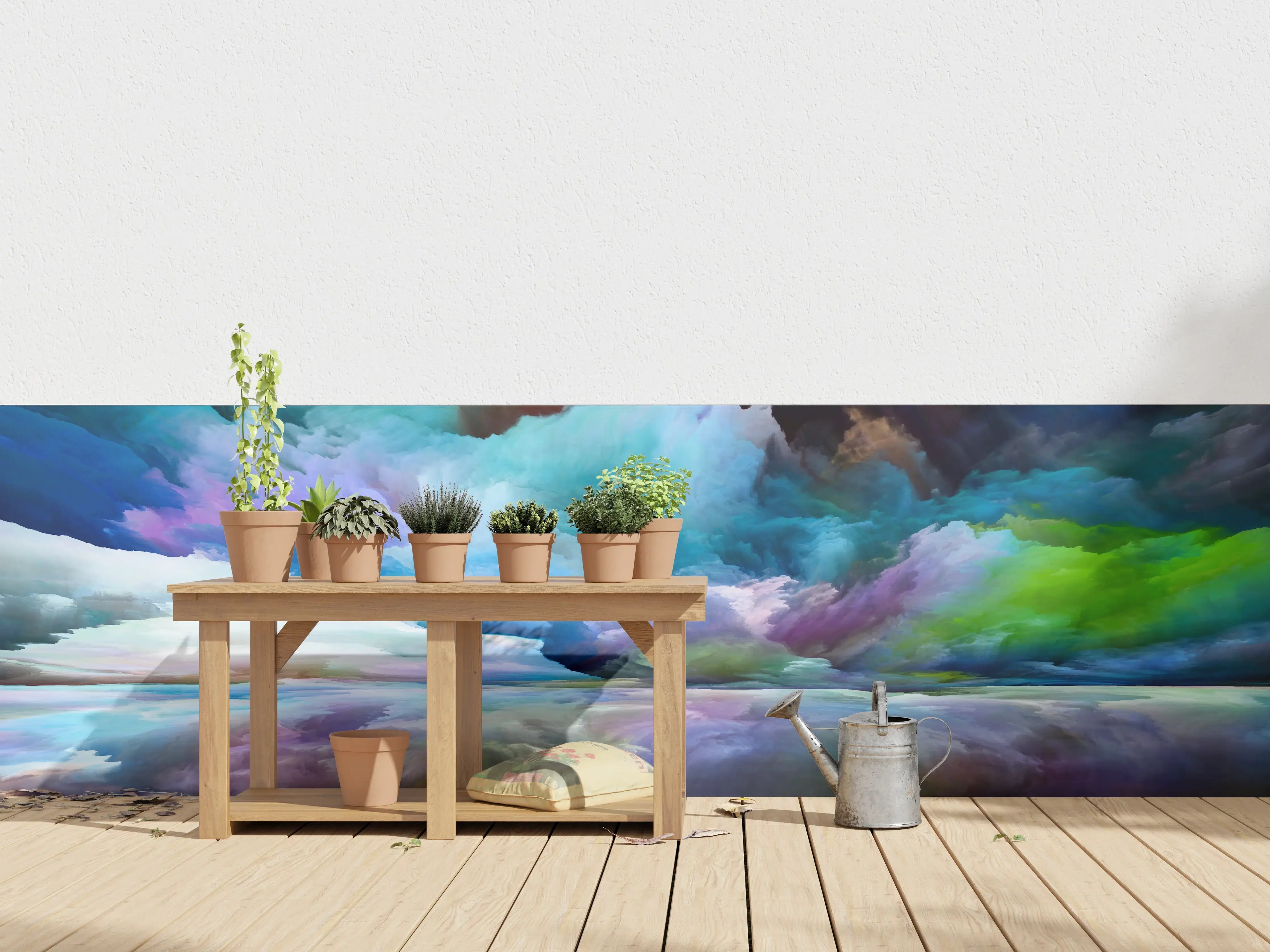 Wandverkleidung außen - Bunter Fantasy Himmel