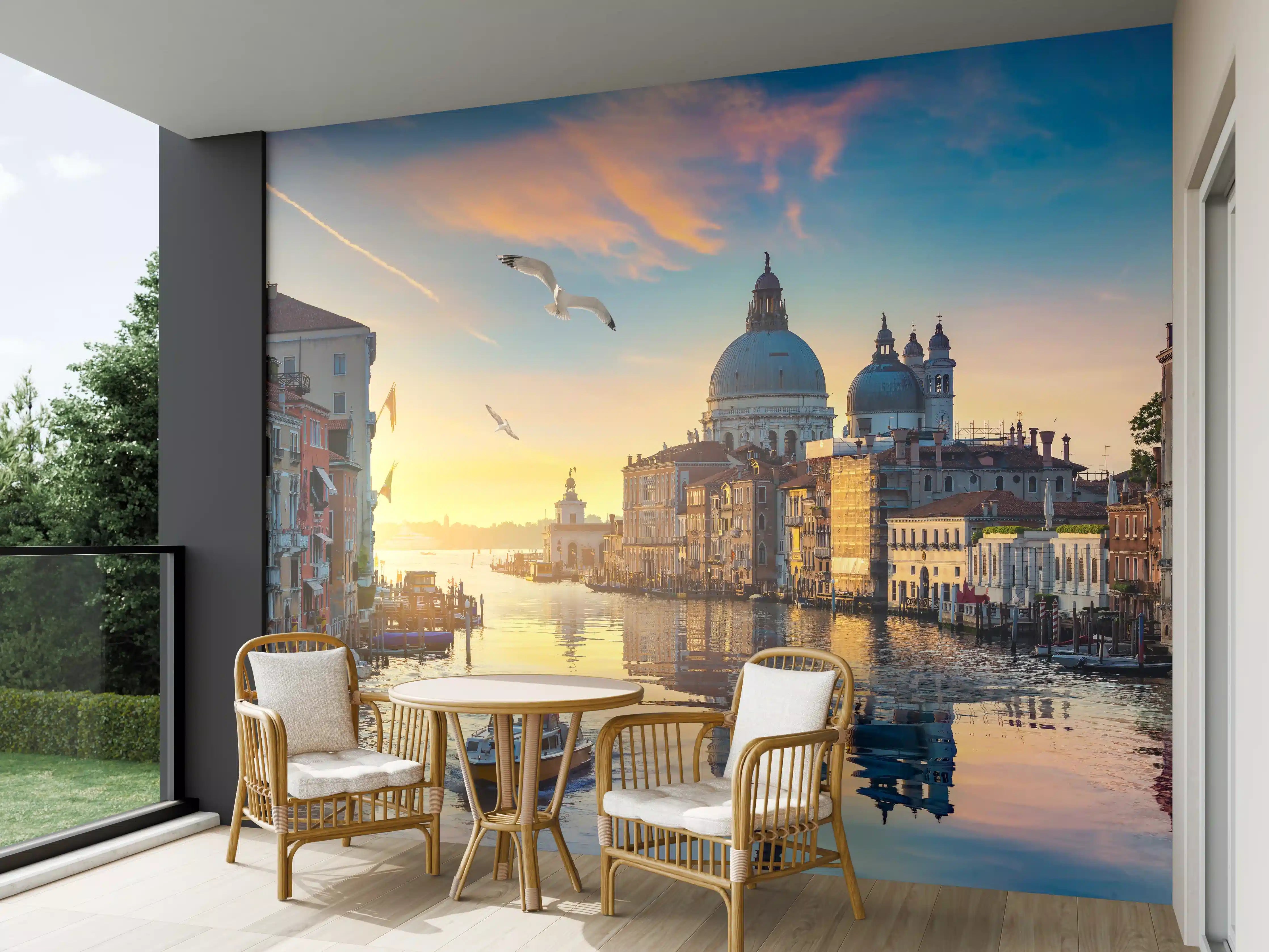 Wandverkleidung außen - Canal Grande bei Abendlicht