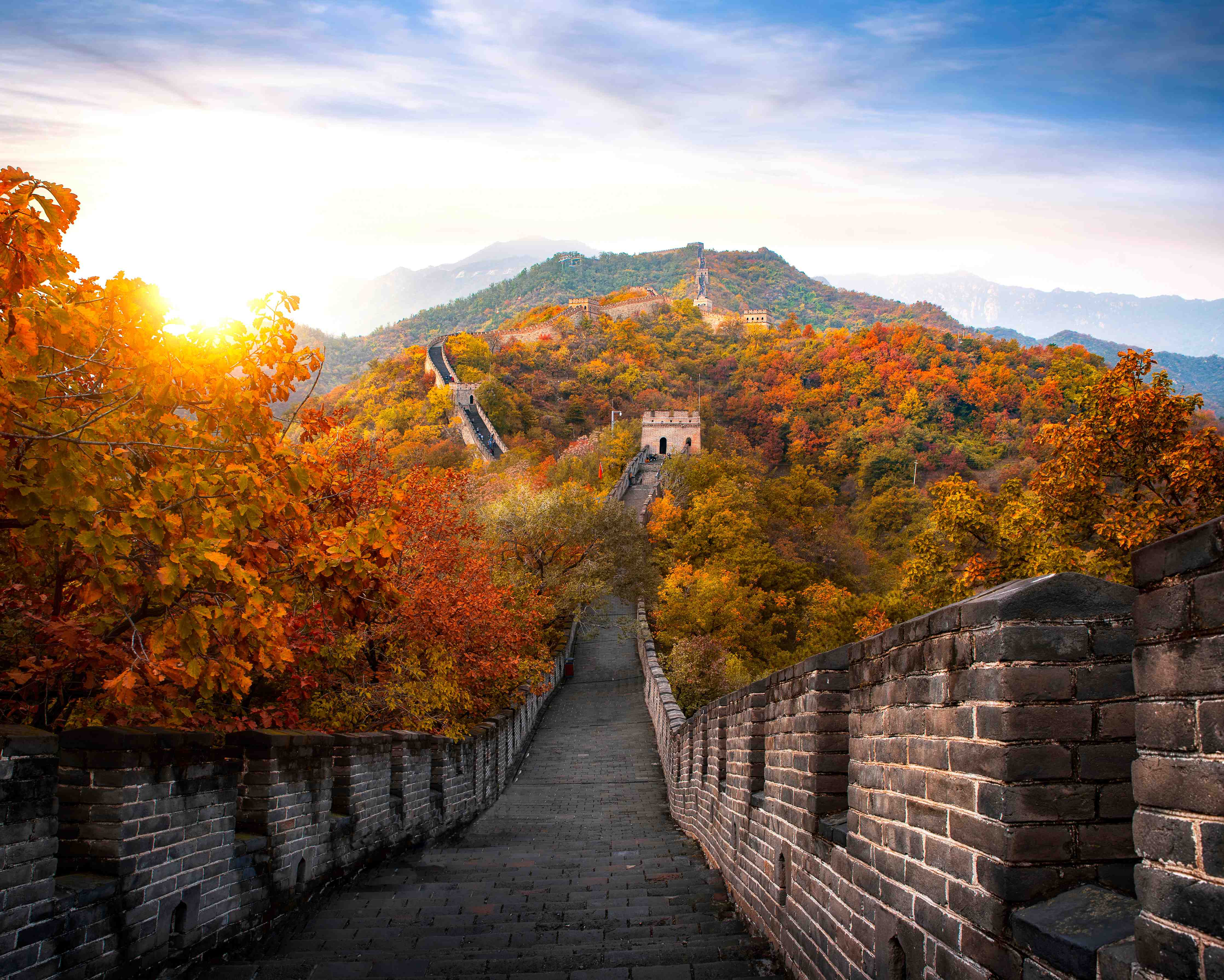 Wandverkleidung außen-Chinesische Mauer im Herbst
