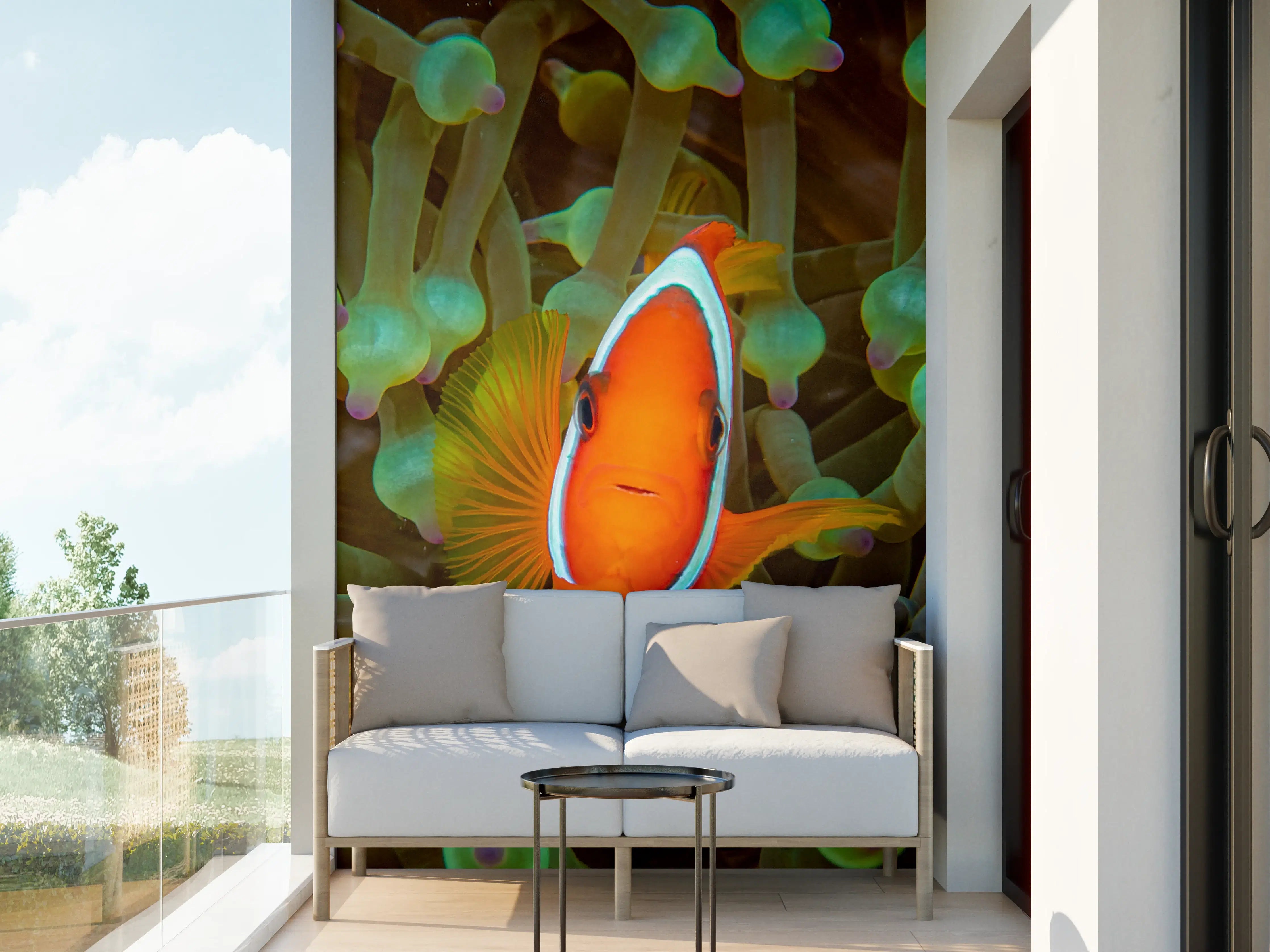 Wandverkleidung außen - Clownfisch - Unterwasserwelt