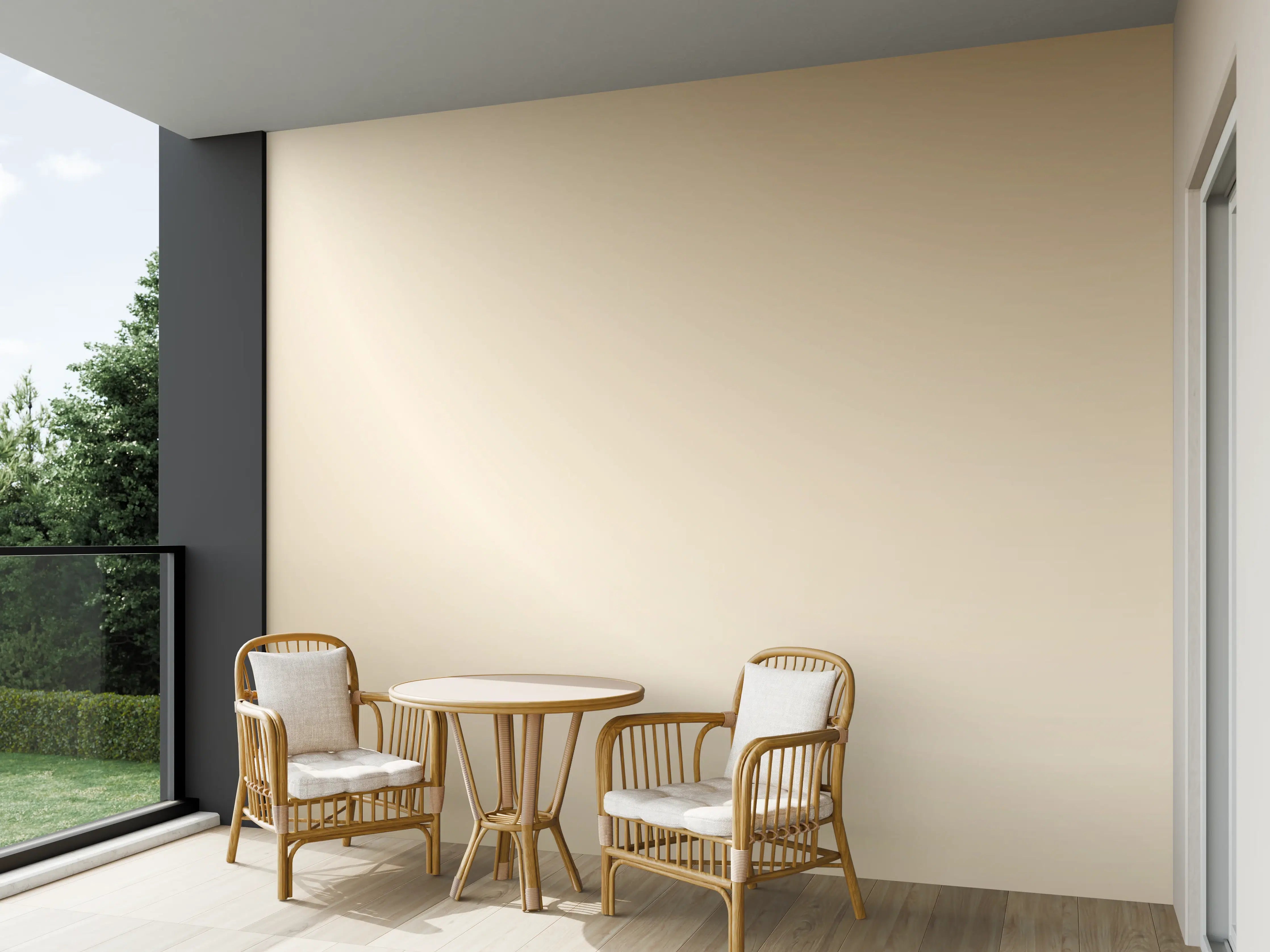 Wandverkleidung außen - Cremefarbener Gradient Hintergrund
