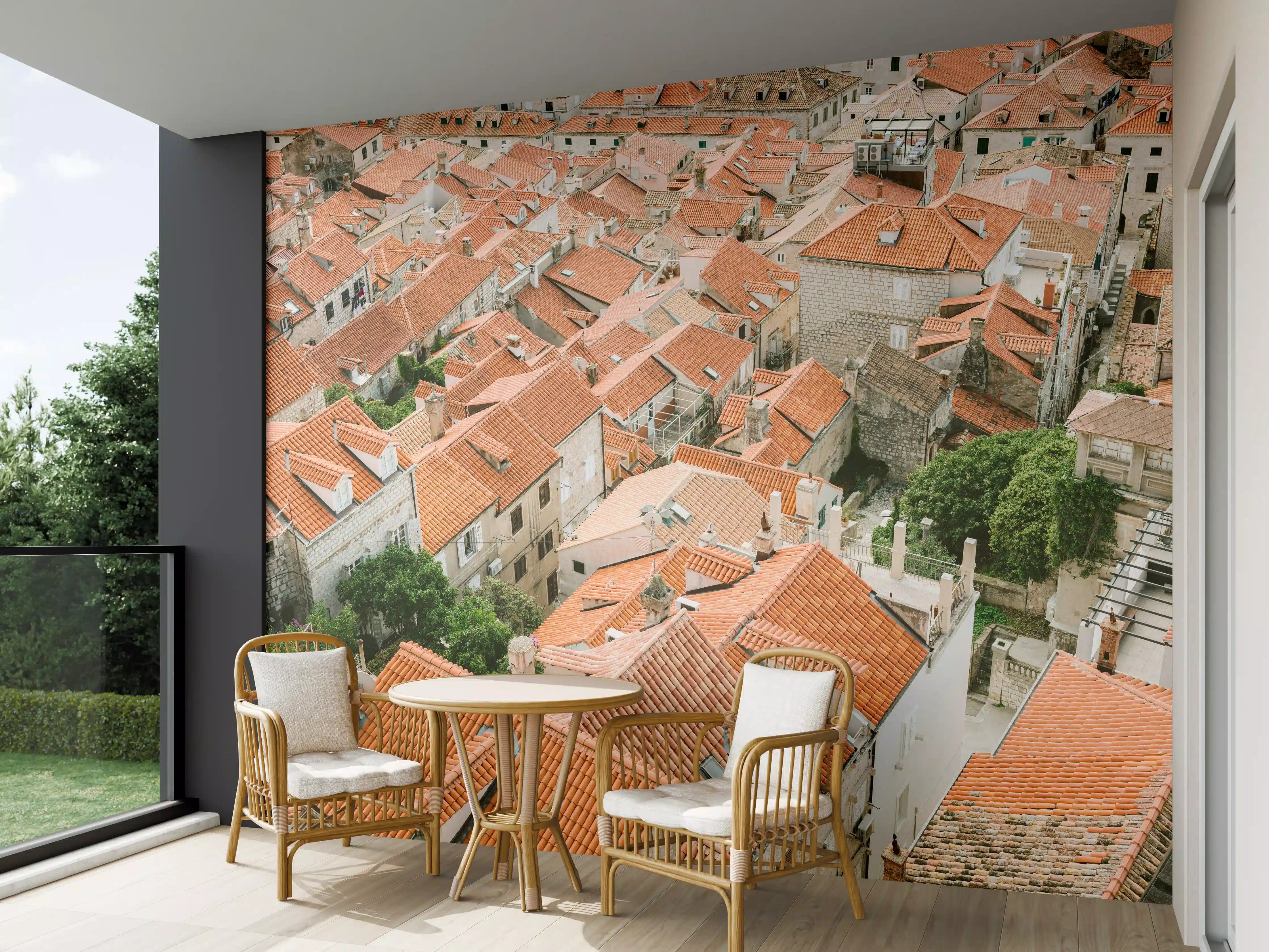 Wandverkleidung außen - Dächer von Dubrovnik, Kroatien