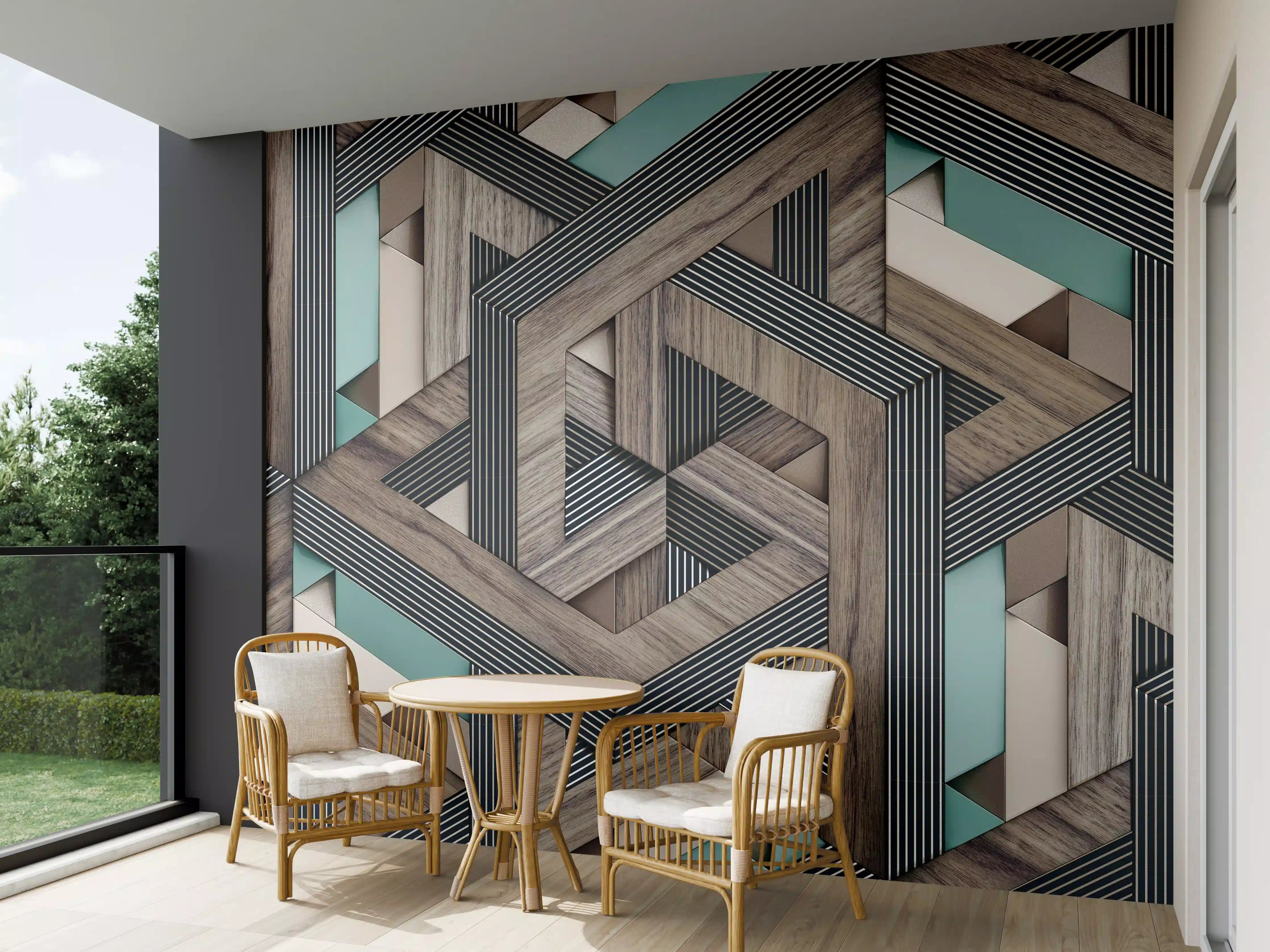 Wandverkleidung außen - Dekorative Illustration - 3D Kunst