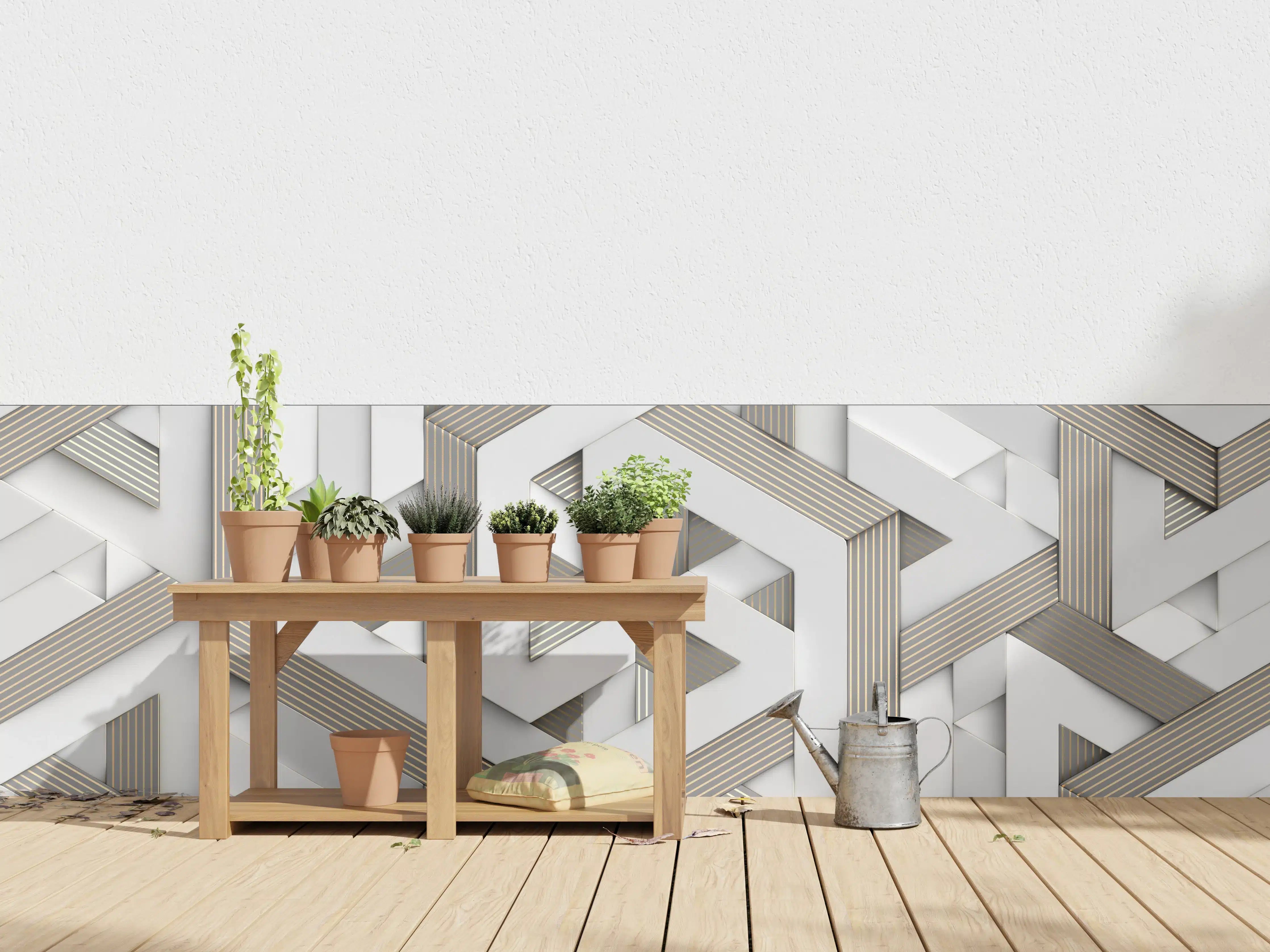 Wandverkleidung außen - Dekoratives Mosaik Muster - 3D