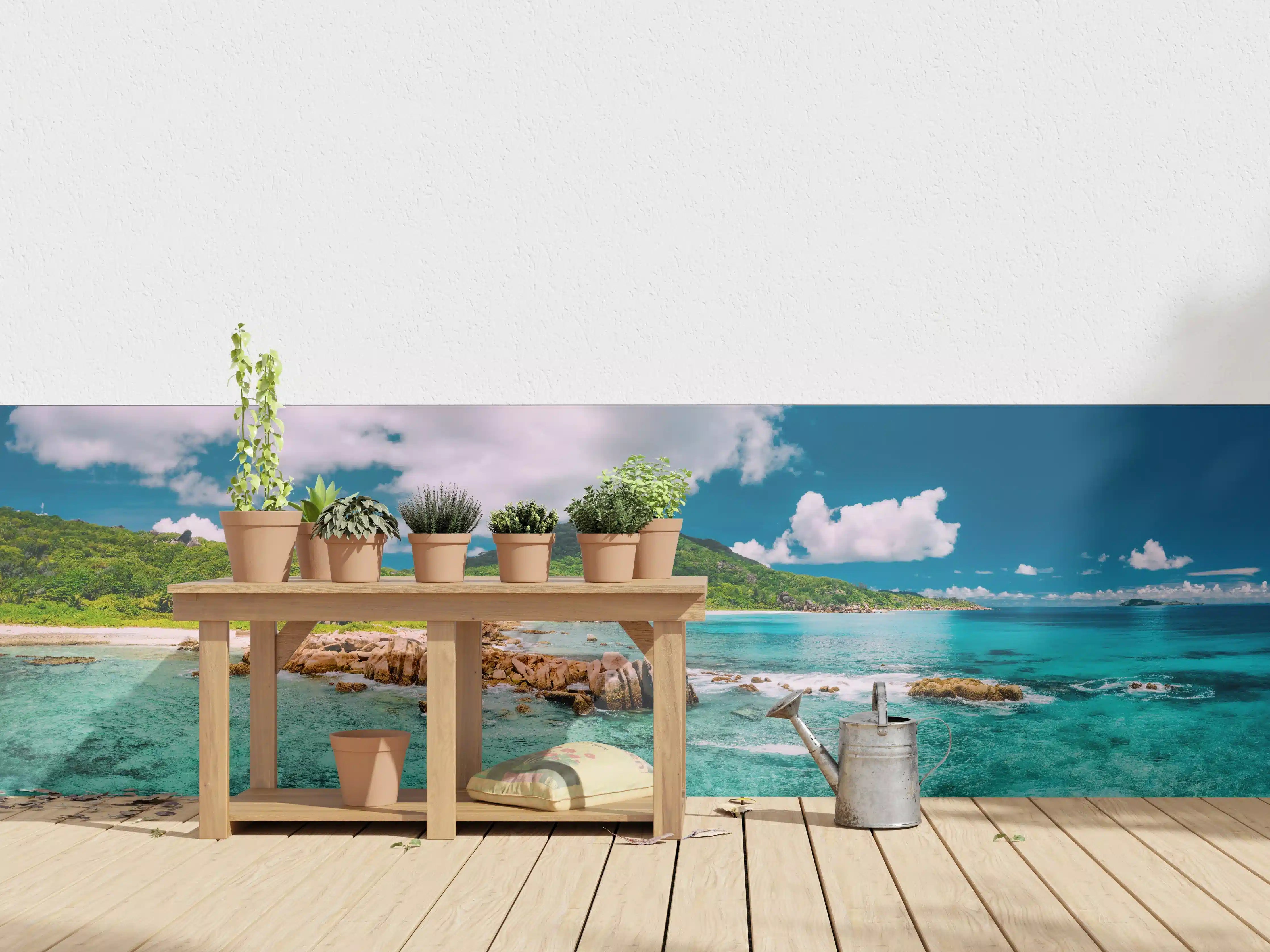 Wandverkleidung außen - Der Strand Grand Anse - La Digue