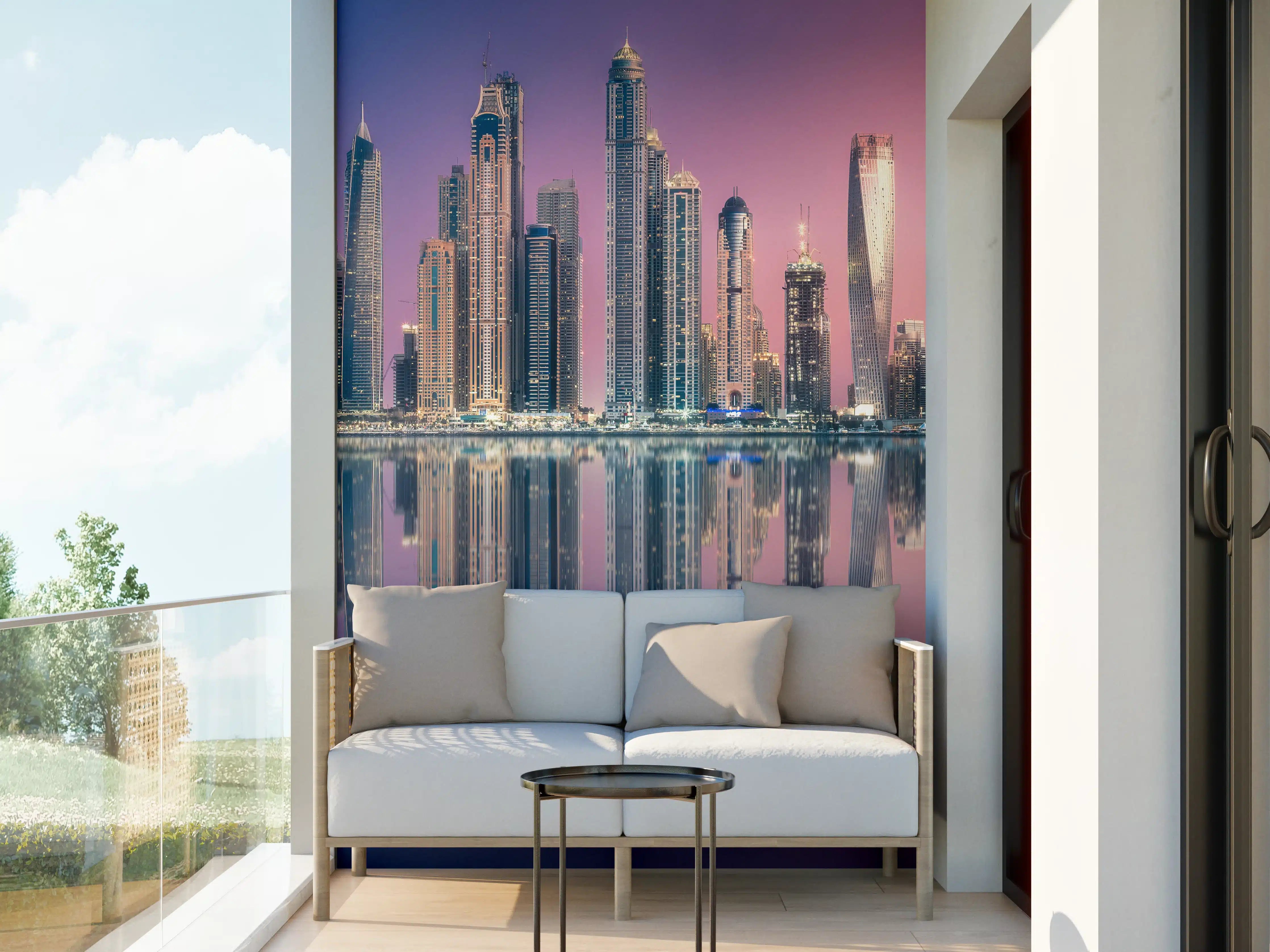 Wandverkleidung außen - Die Bucht von Dubai Marina Aussicht von Palm Jumeirah