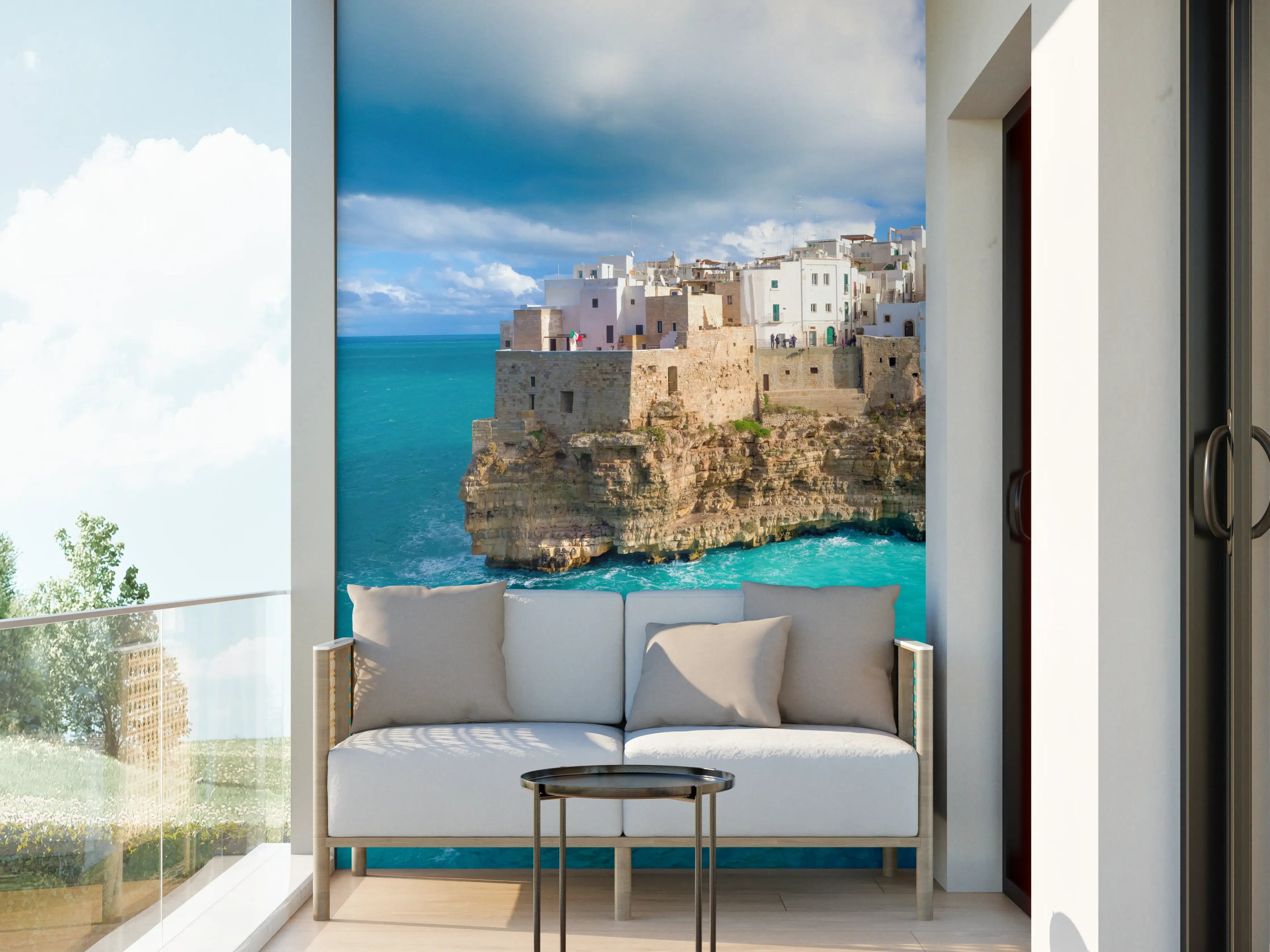 Wandverkleidung außen - Drohnensicht - Polignano